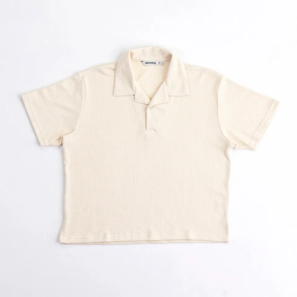 arniko-cricket-polo-cropped-off-white-waffle-damen image 1