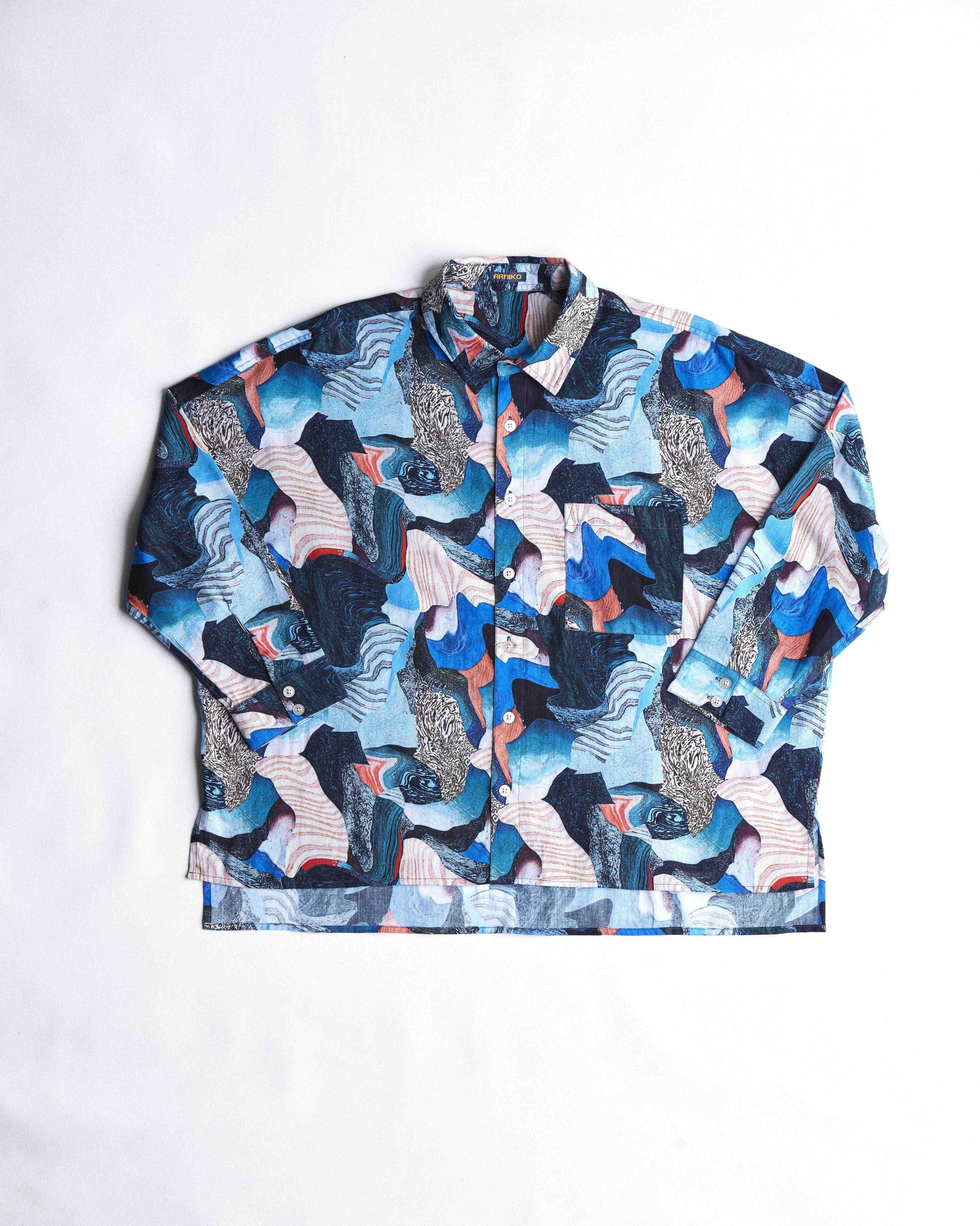 arniko-tahira-hemd-damen-marble-oversized image 1