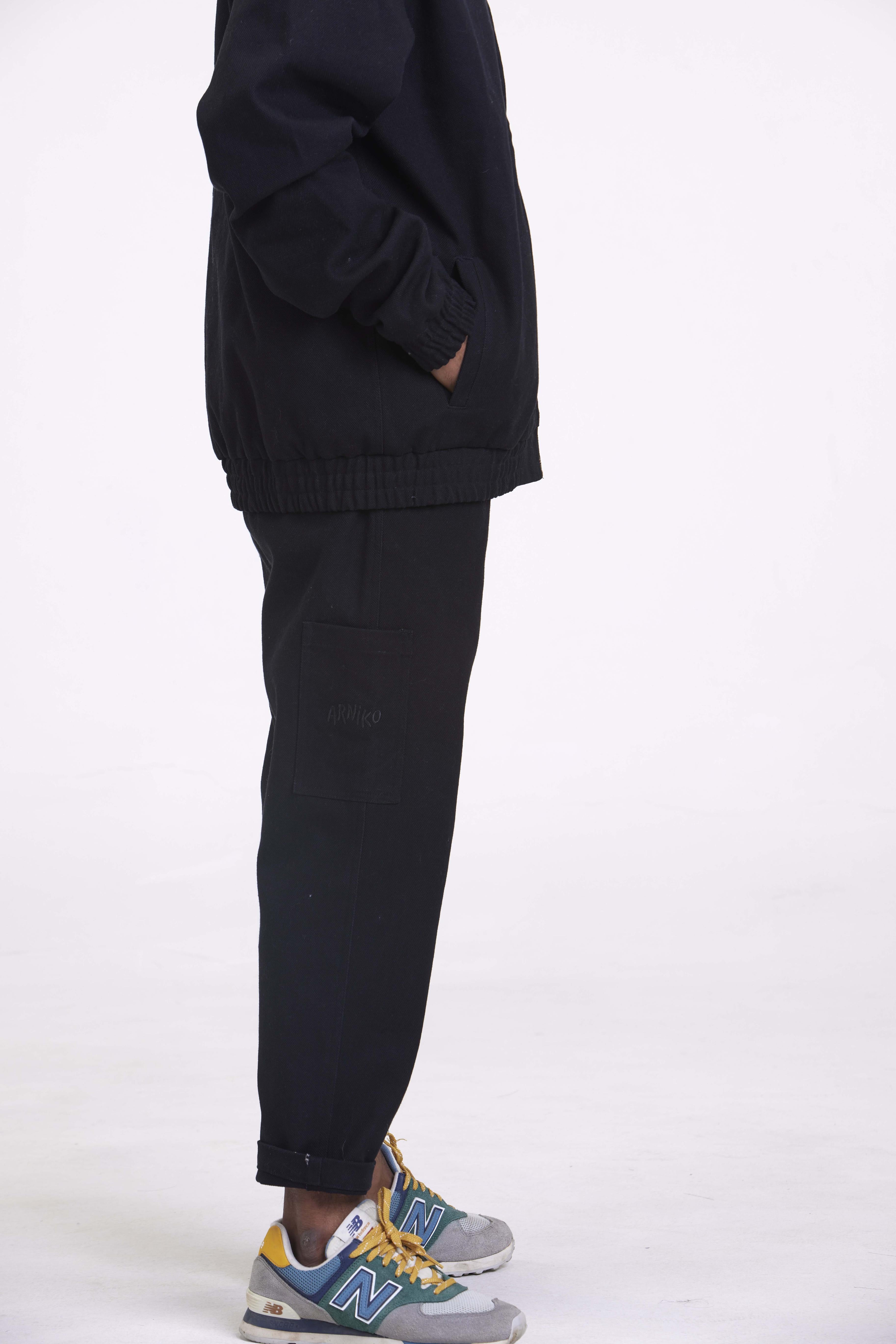 arniko-nigen-hose-black-canvas-regular-bio-baumwolle image 5