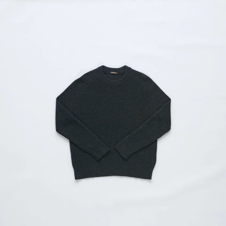 arniko-pravin-black-melange-strickpullover-merino image 1