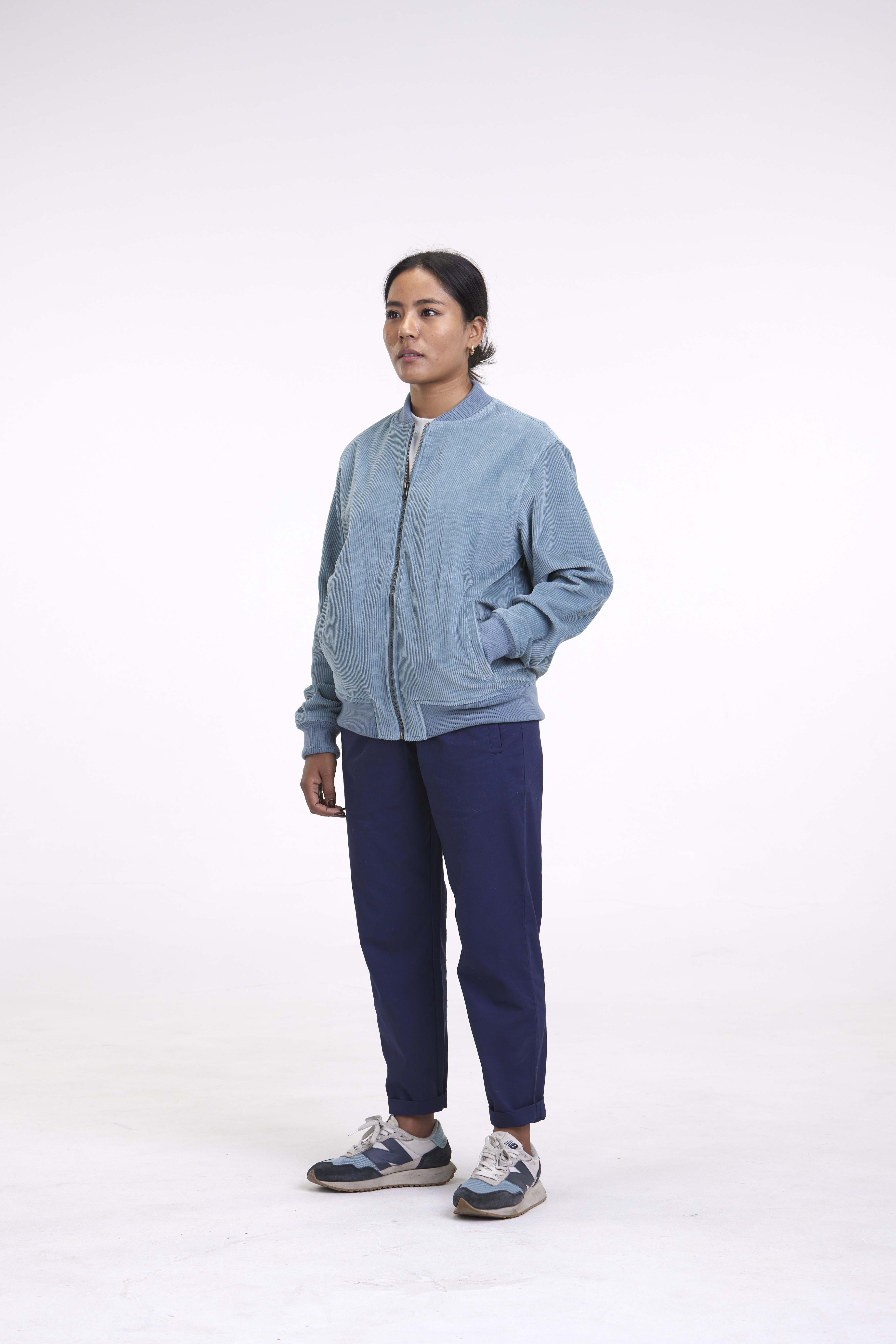 arniko-binam-jacke-cobalt-cord-unisex-bio-baumwolle image 3