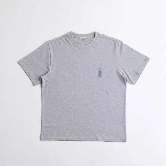 arniko-leopard-grey-melange-t-shirt-grau-bio-baumwolle image 1