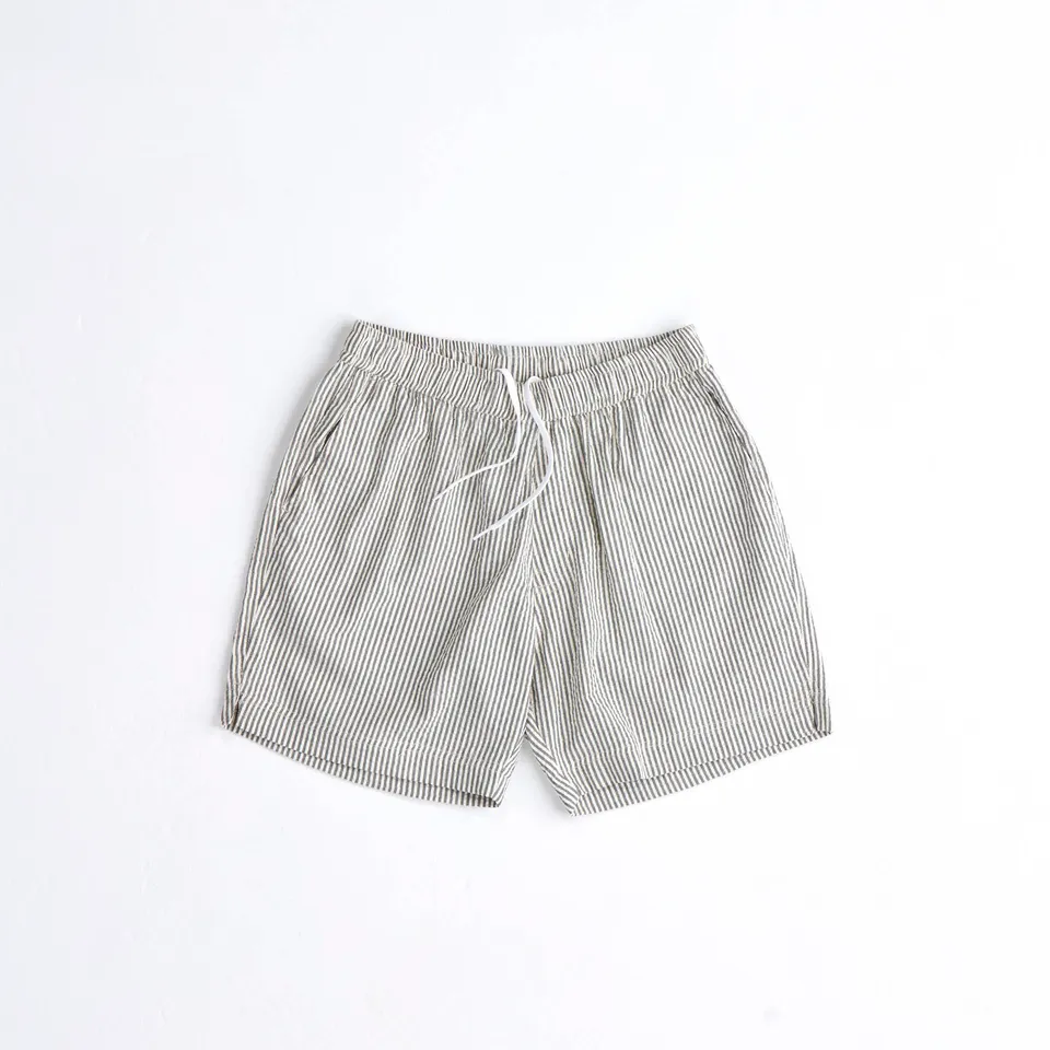 arniko-rishi-green-white-shorts-seersucker-retro image 1