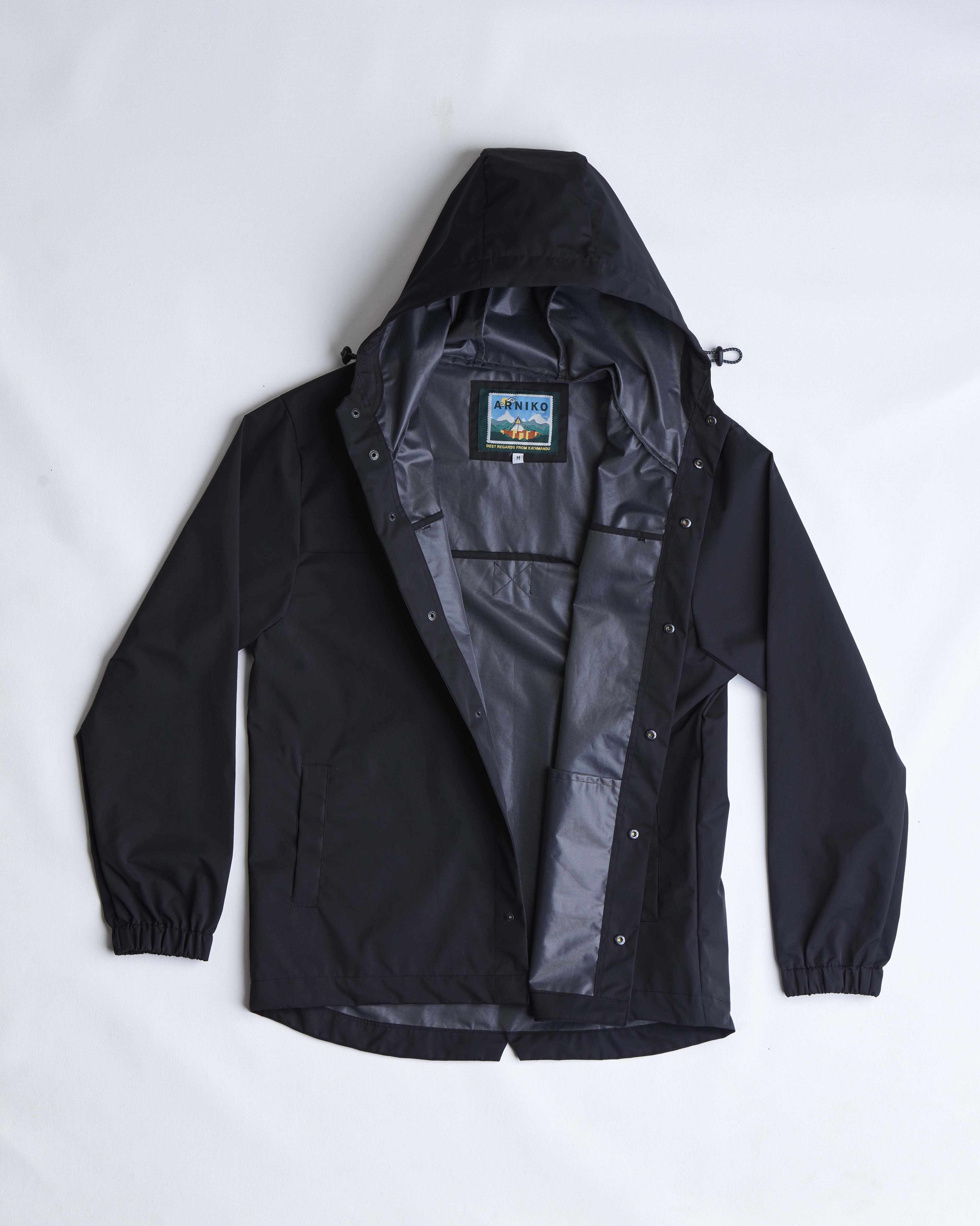 arniko-monsoon-jacke-black-regenjacke-wasserabweisend image 2