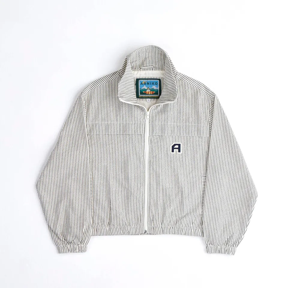 arniko-nannini-jacke-gr-n-wei-seersucker-damen-bio-baumwolle image 1