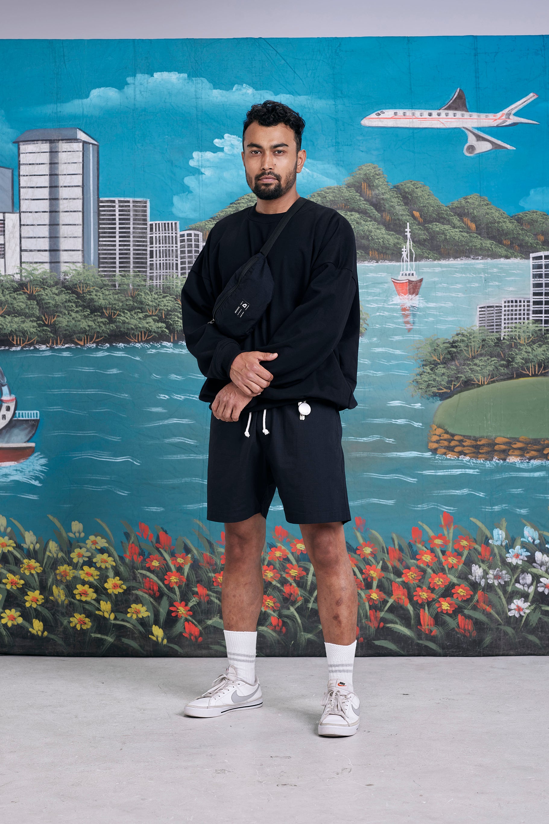 arniko-ray-black-ripstop-bauchtasche-bio-baumwolle image 4