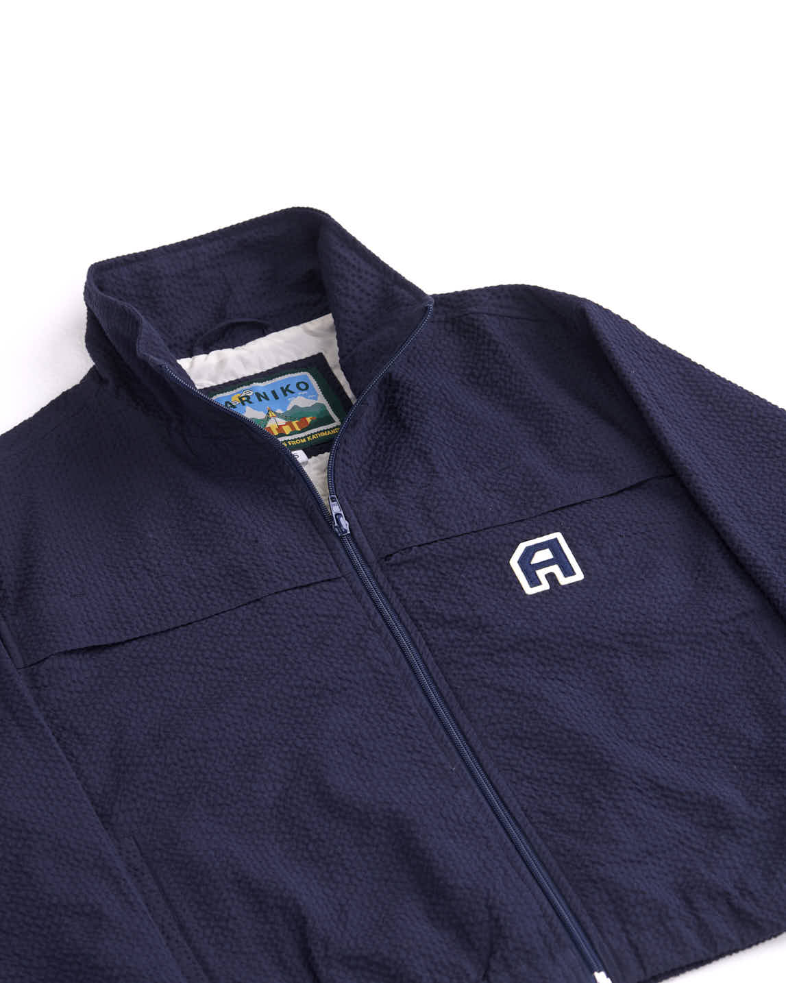 arniko-nannini-jacke-damen-navy-seersucker image 3