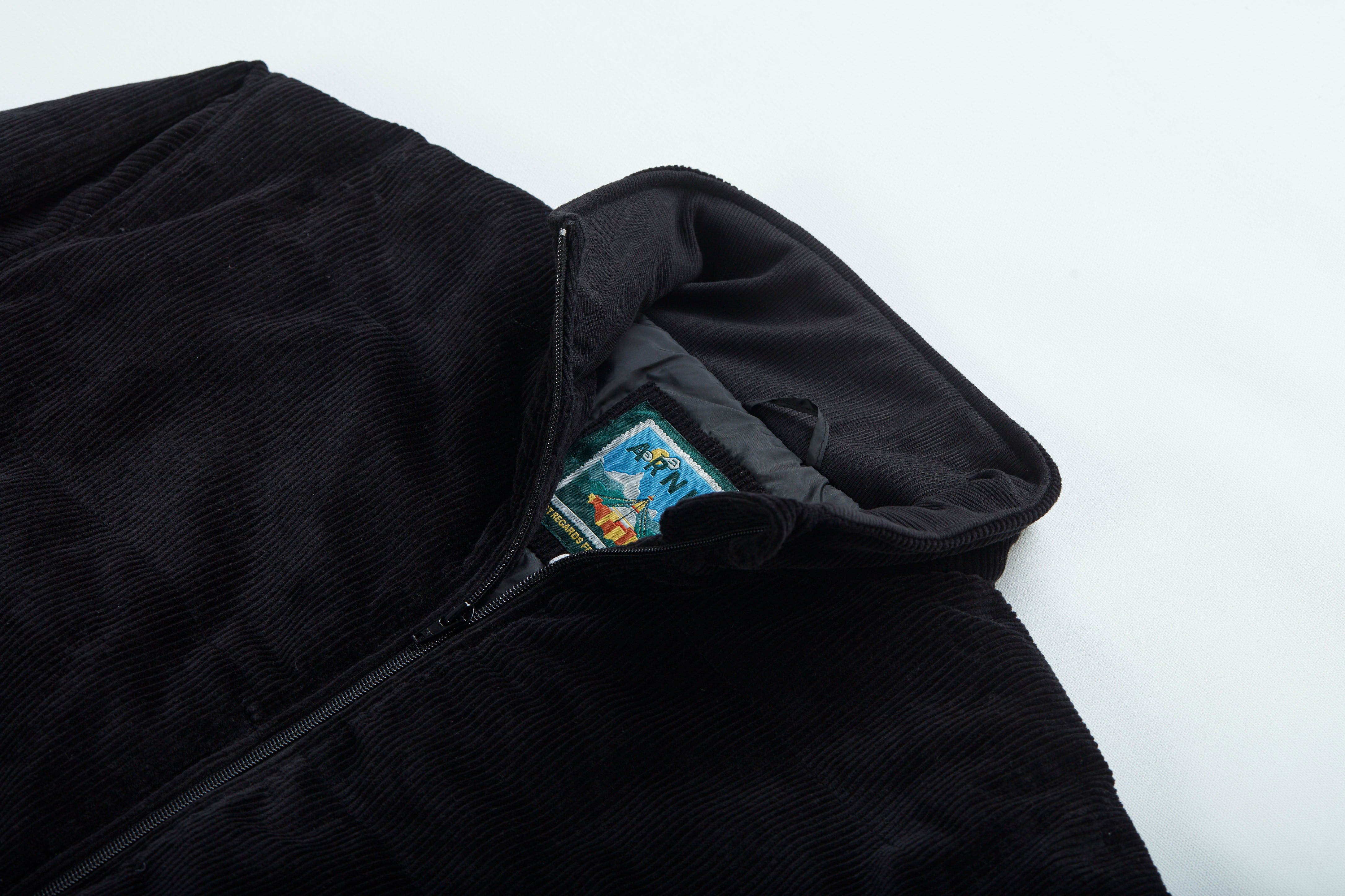 arniko-rubey-black-corduroy-jacke-schwarz-wattiert image 2