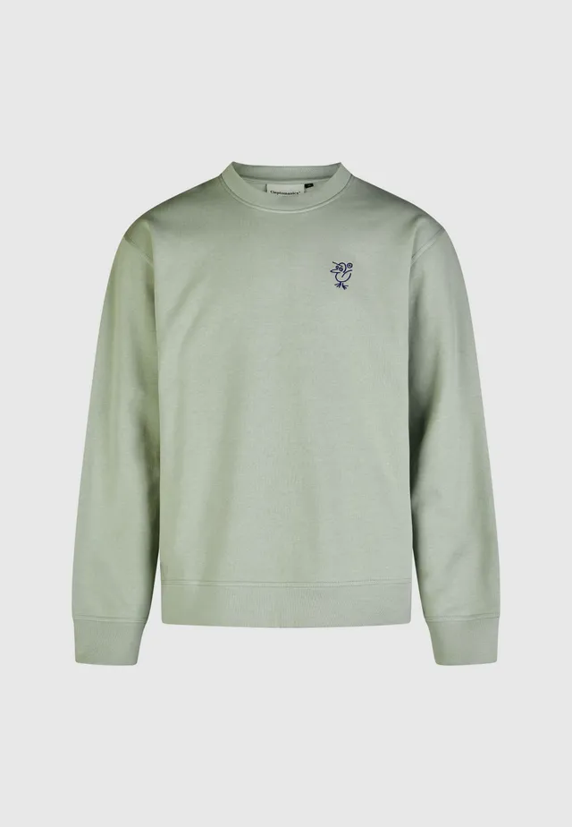 cleptomanicx-sketch-gull-crewneck-sweatshirt-boxy-fit-bio-baumwolle image 1