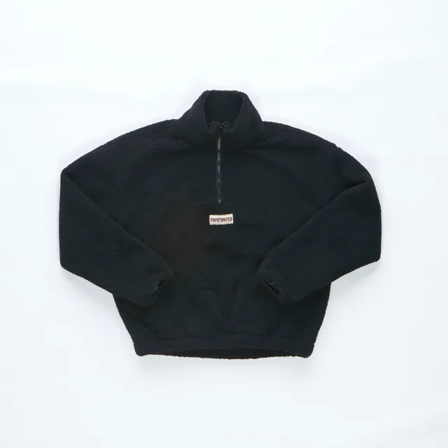 arniko-moha-half-zip-jacke-schwarz-recycled-fleece image 1