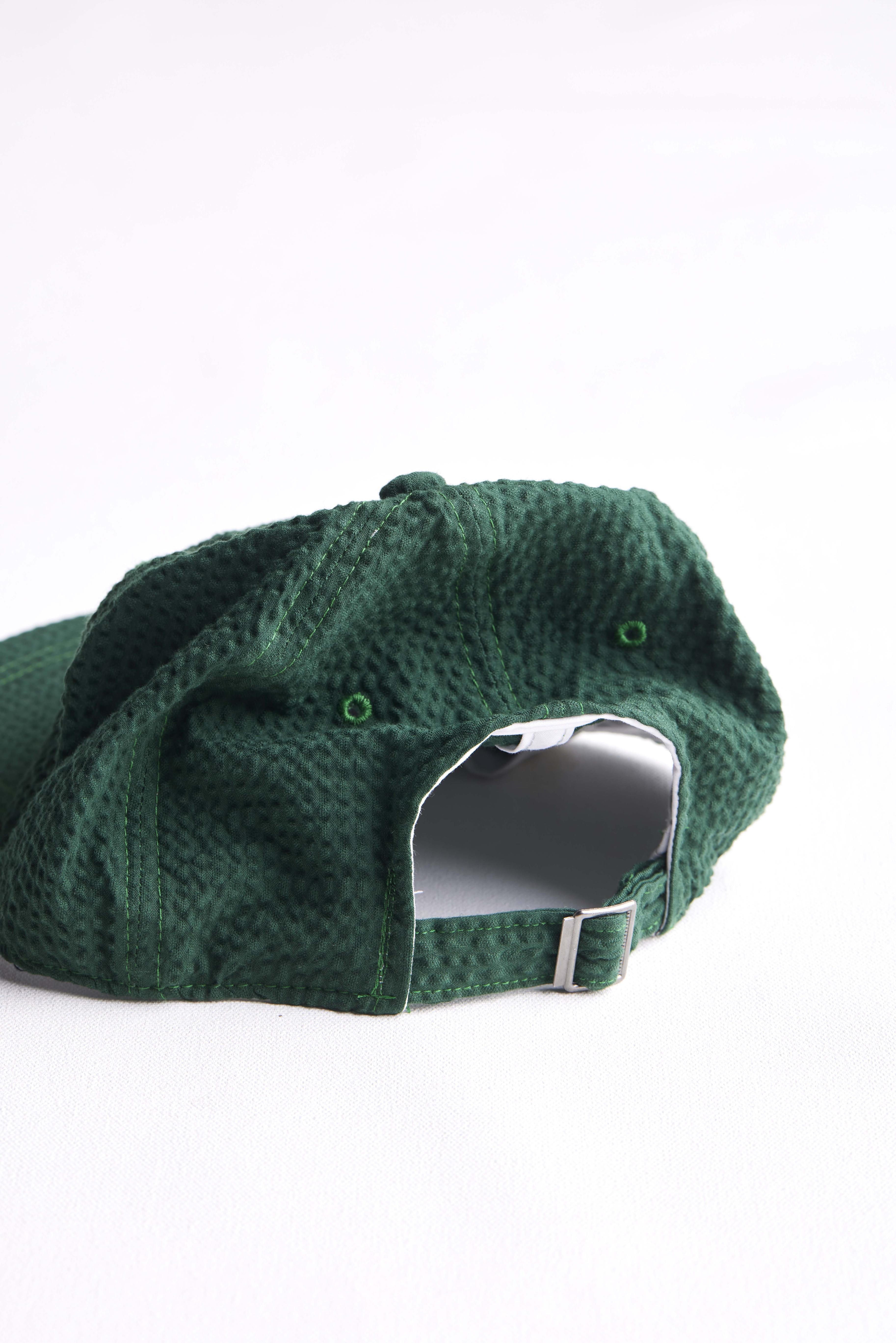 arniko-6-panel-cap-club-green-seersucker-bio-verstellbar image 2