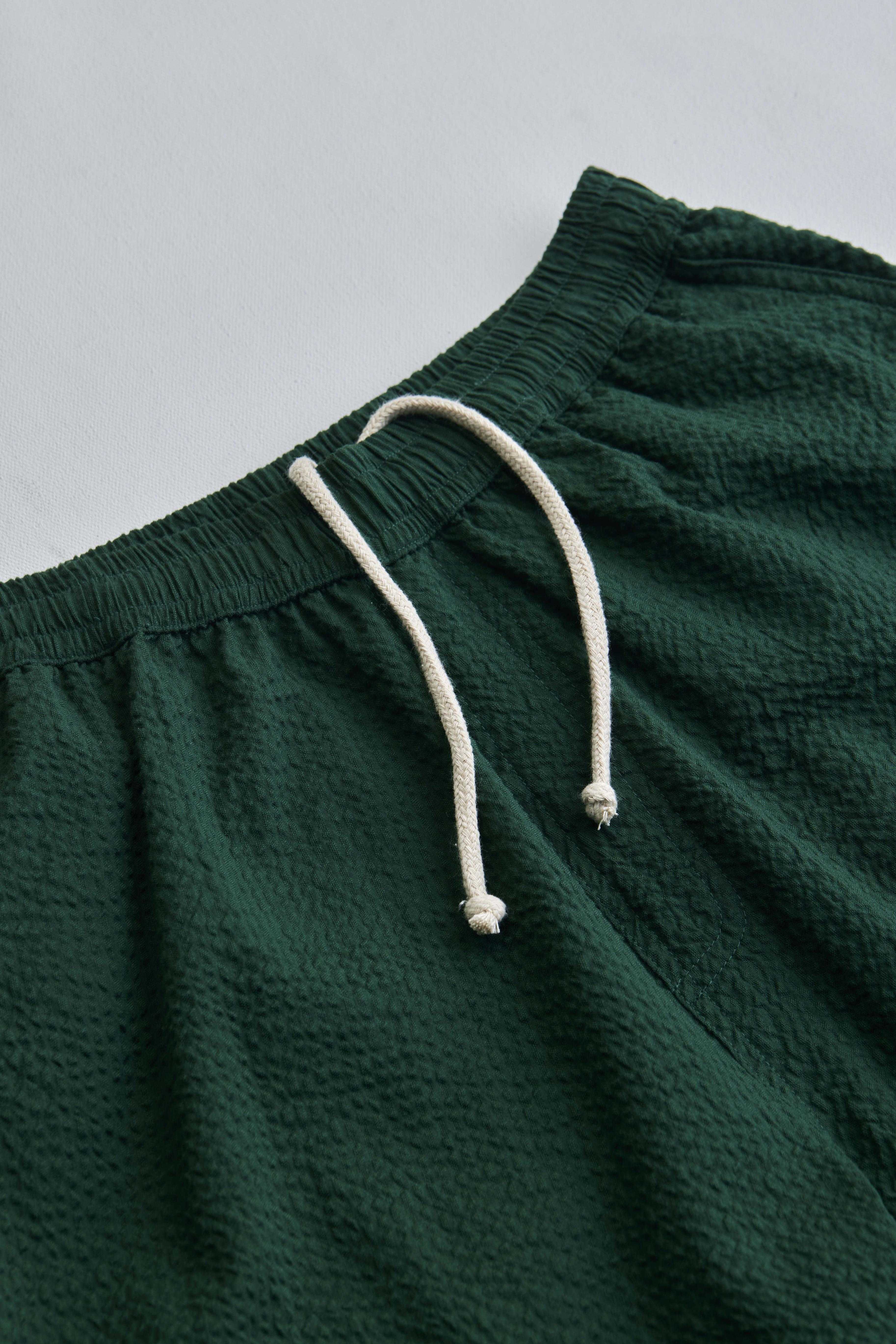 arniko-rishi-shorts-herren-gr-n-seersucker-bio-baumwolle image 2
