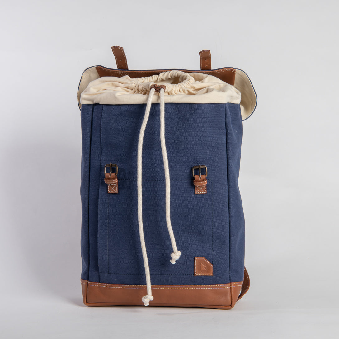 arniko-classic-side-zipper-rucksack-navy-12-liter image 2