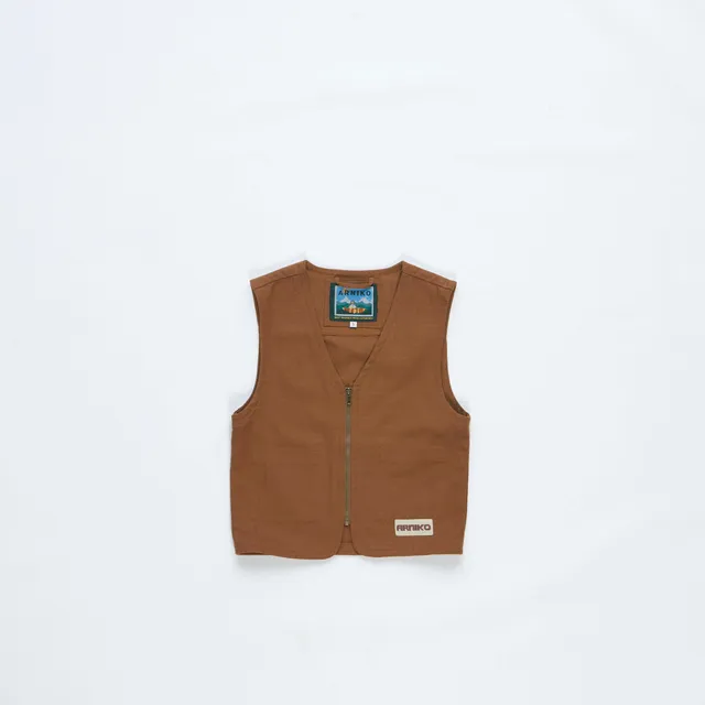 arniko-jackets-zip-vest-nuru-tawny-canvas-weste-damen image 1