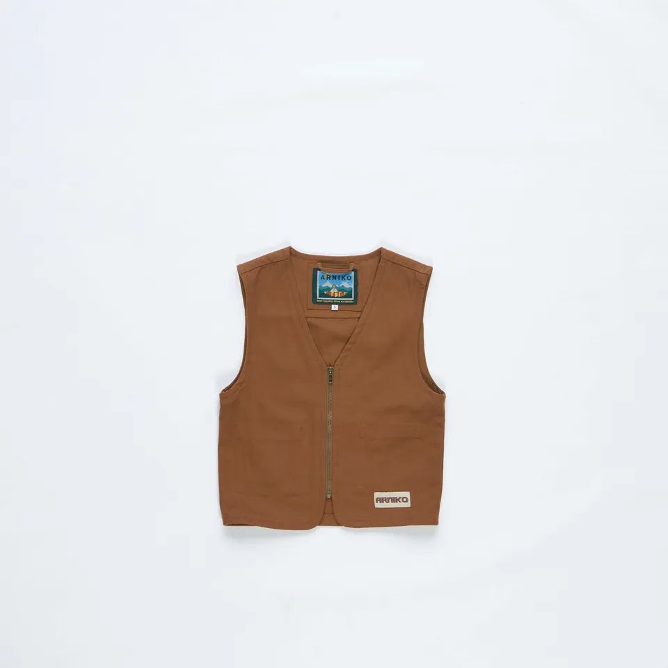 arniko-jackets-zip-vest-nuru-tawny-canvas-weste-damen image 1
