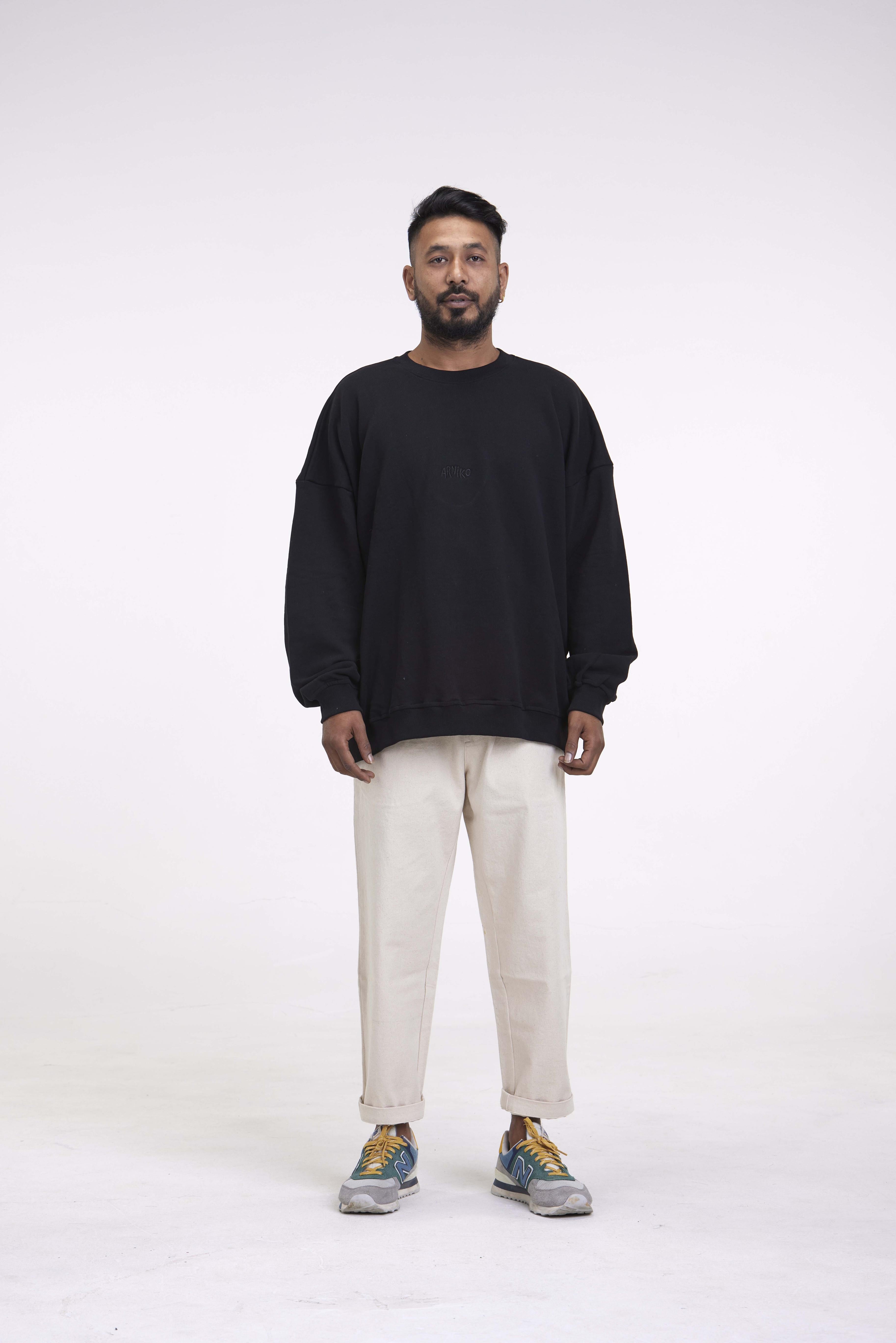 arniko-moha-sweater-black-oversize-pullover-bio image 1