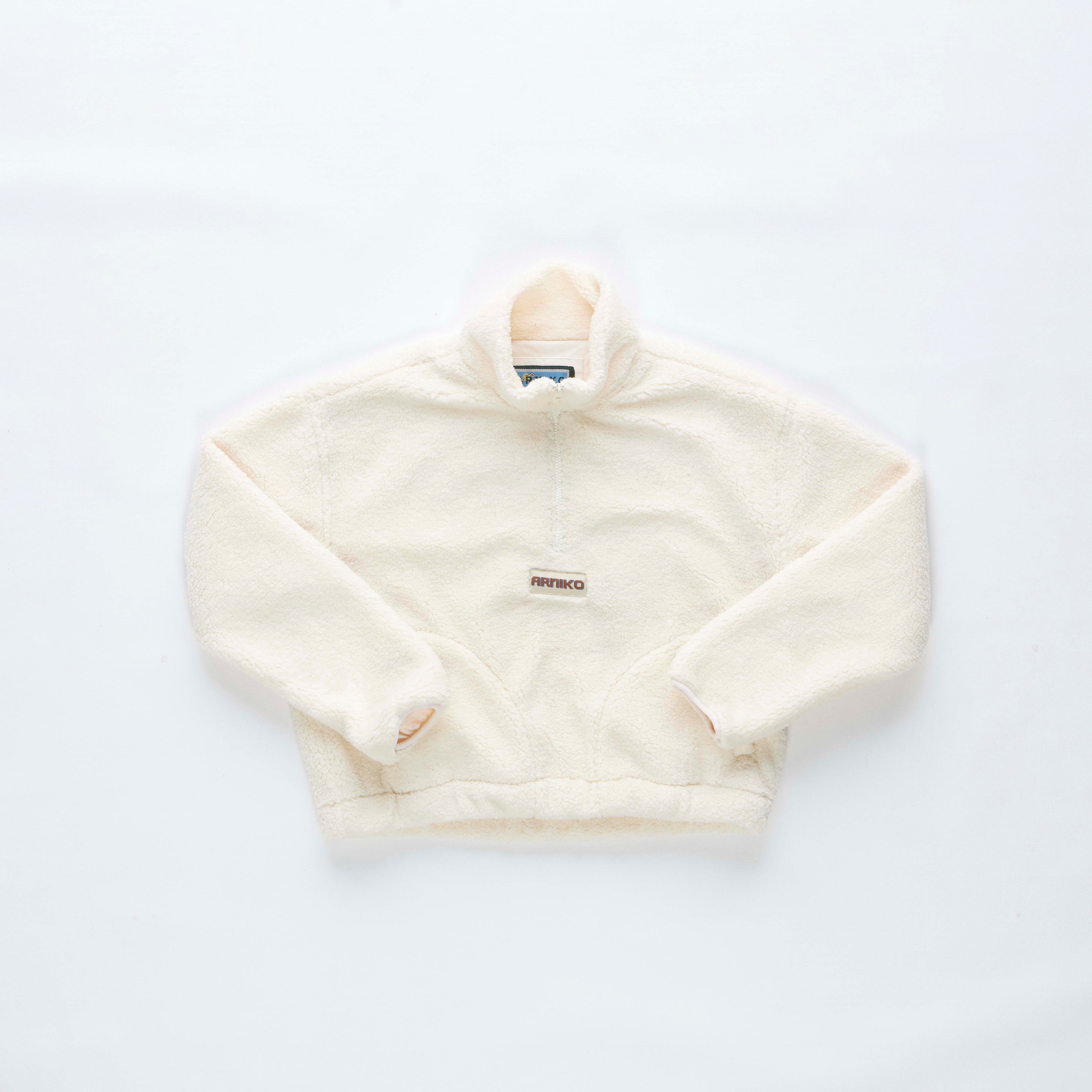 arniko-moha-half-zip-jacke-off-white-recycling-pet image 1
