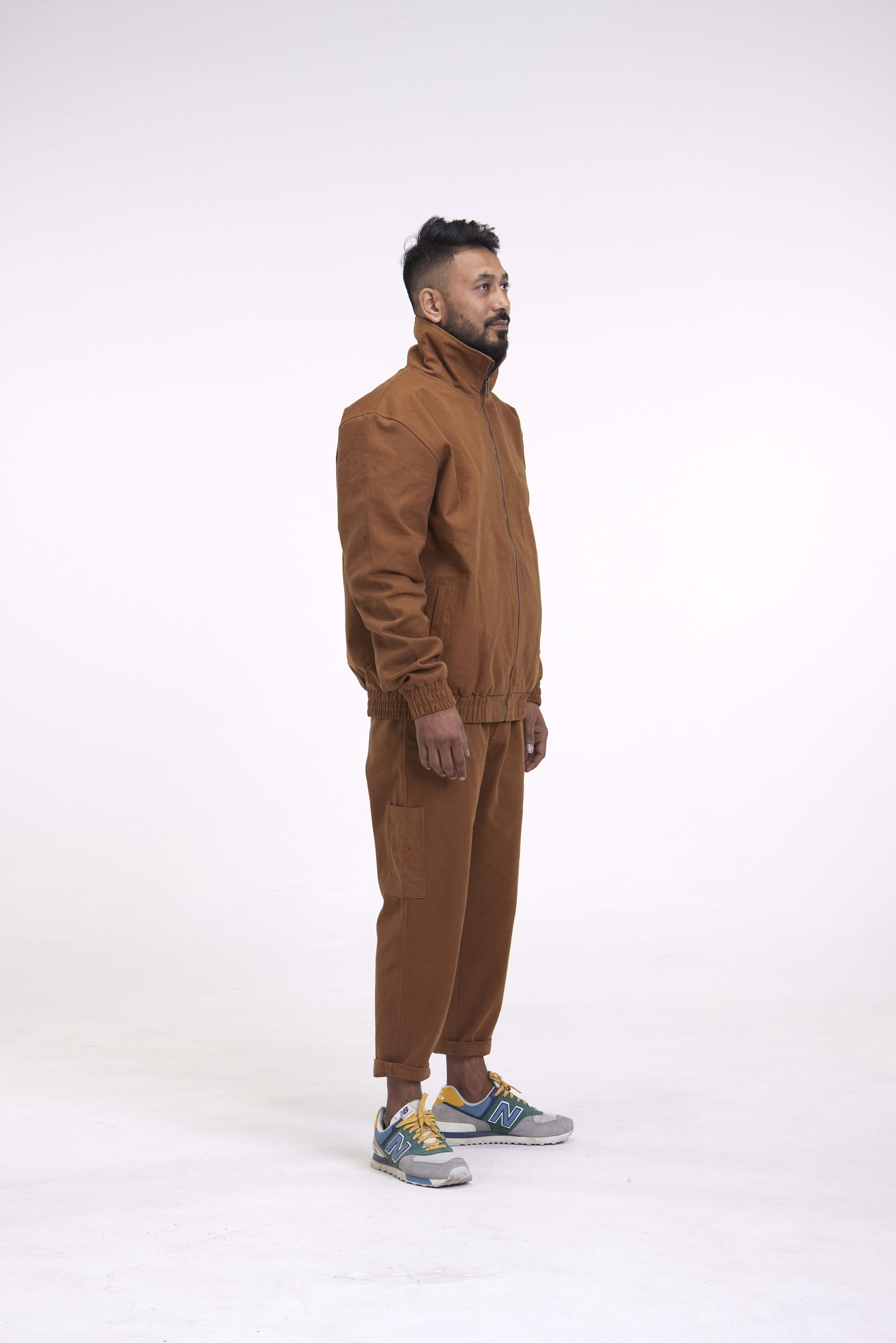 arniko-bheda-jacke-tawny-canvas-ohne-patch-bio-baumwolle image 2