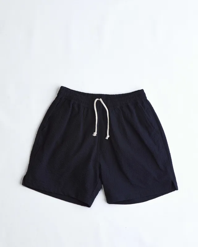 arniko-rishi-shorts-seersucker-navy-bio-baumwolle image 1