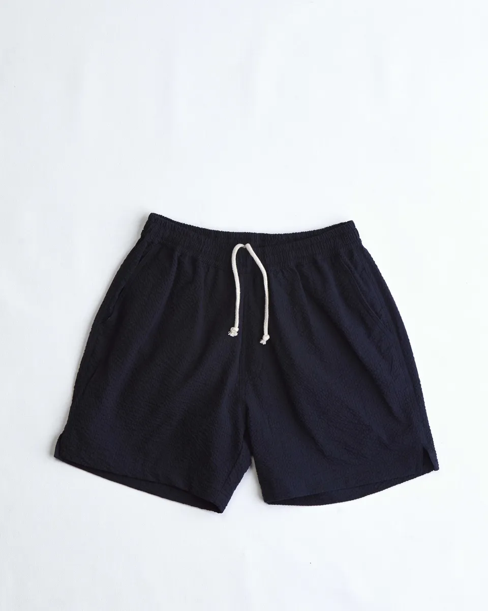 arniko-rishi-shorts-seersucker-navy-bio-baumwolle image 1
