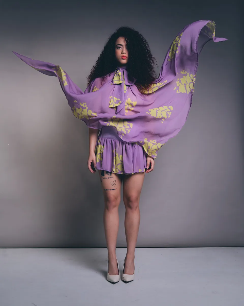 bloomers-lirio-poncho-chiffon-retro-print image 1