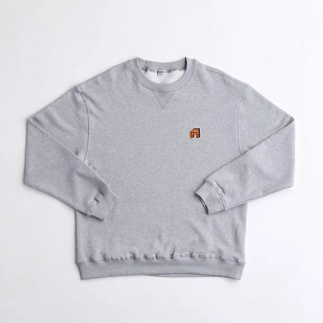 arniko-trikon-pullover-grey-melange-bio-baumwolle image 1