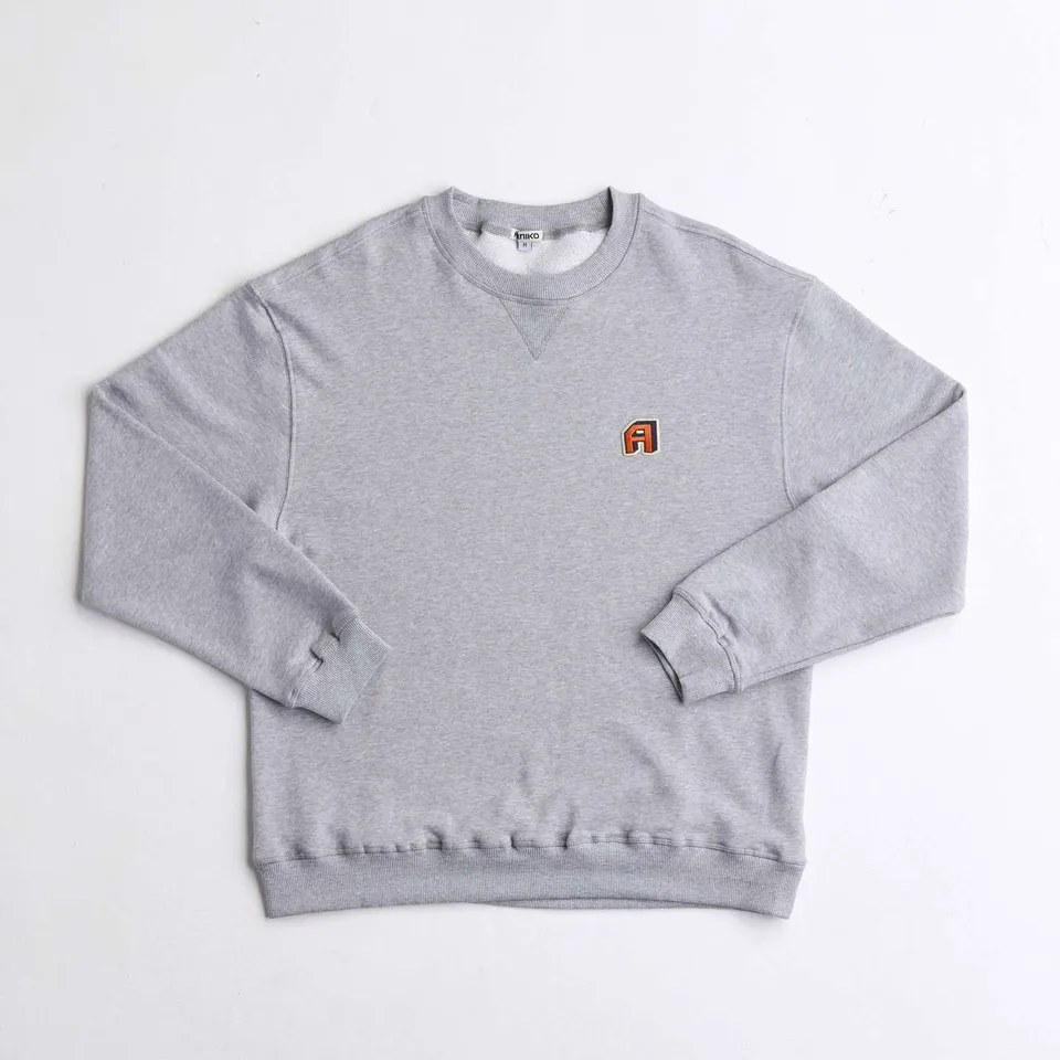 arniko-trikon-pullover-grey-melange-bio-baumwolle image 1