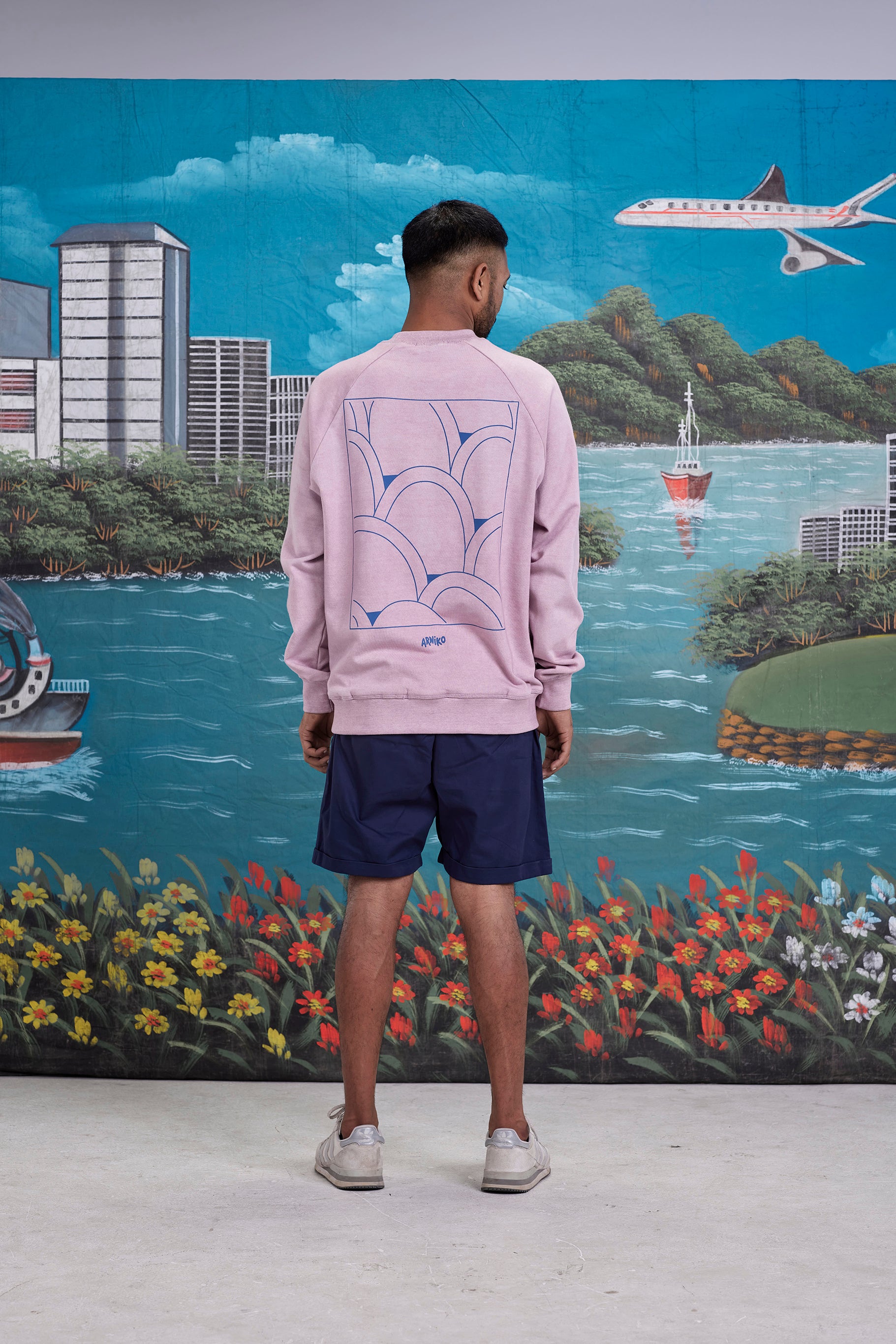 arniko-rishi-shorts-navy-twill-baumwolle image 2