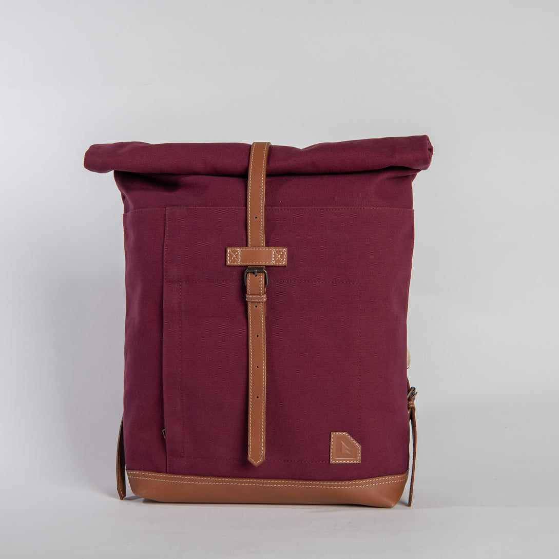 arniko-roll-up-rucksack-unisex-burgundy-15-zoll image 1