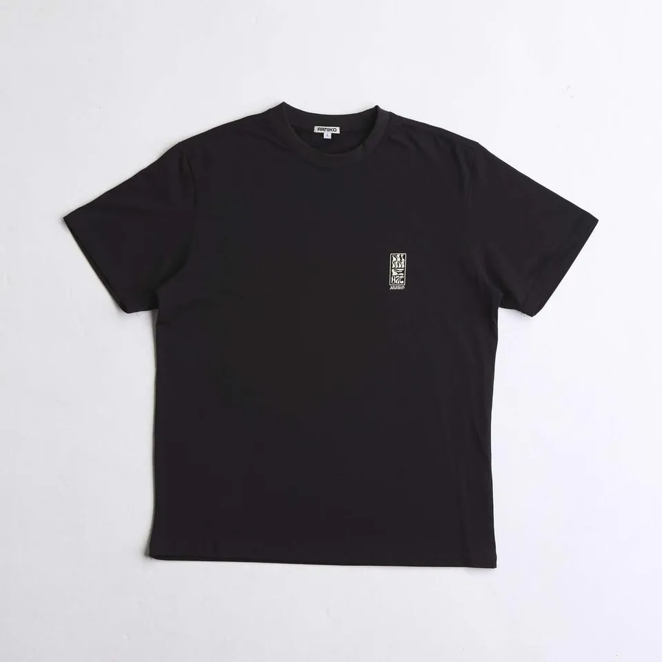 arniko-leopard-t-shirt-schwarz-bio-baumwolle-print image 1