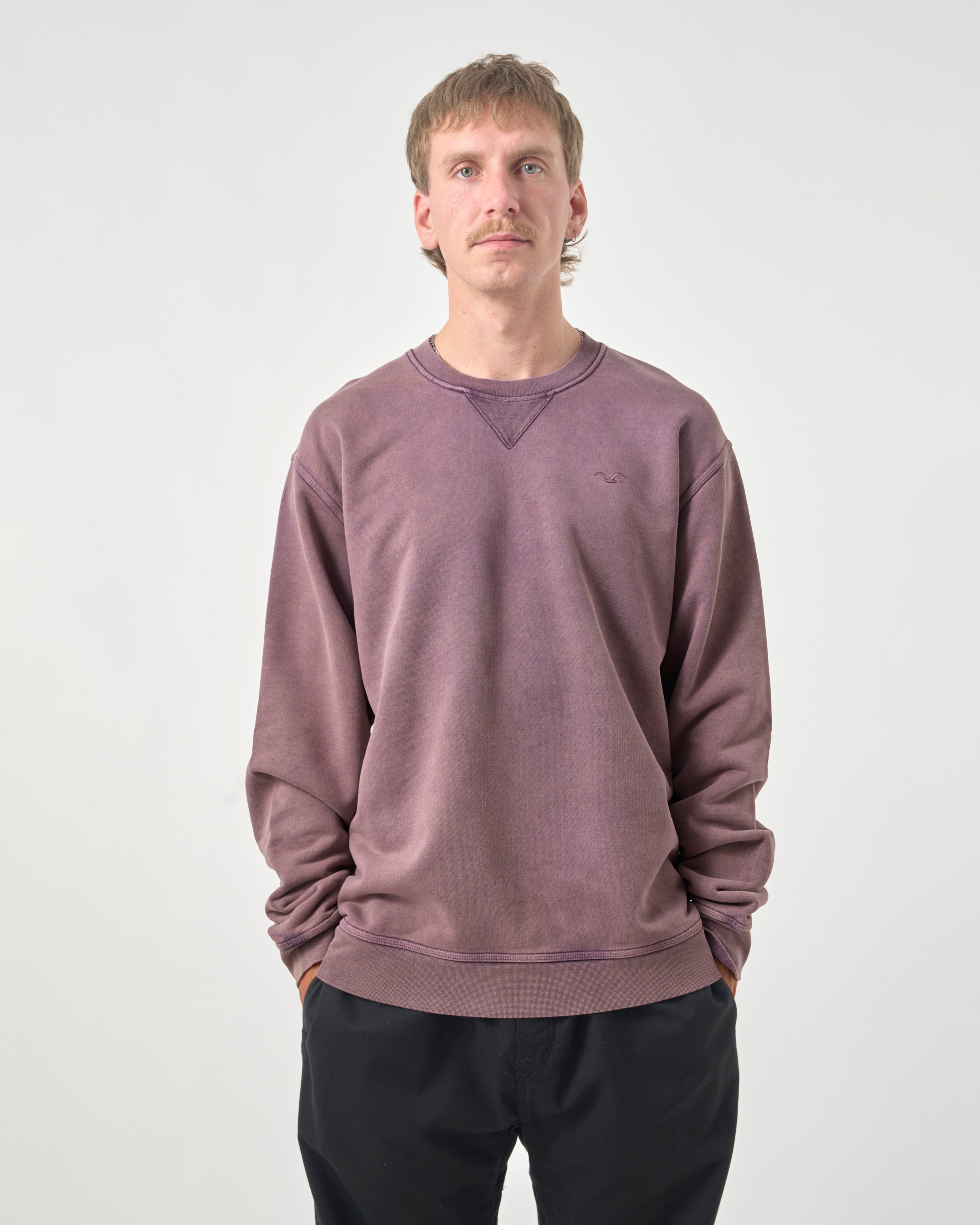 cleptomanicx-ligull-washed-boxy-crewneck-sweatshirt-bio-baumwolle image 3