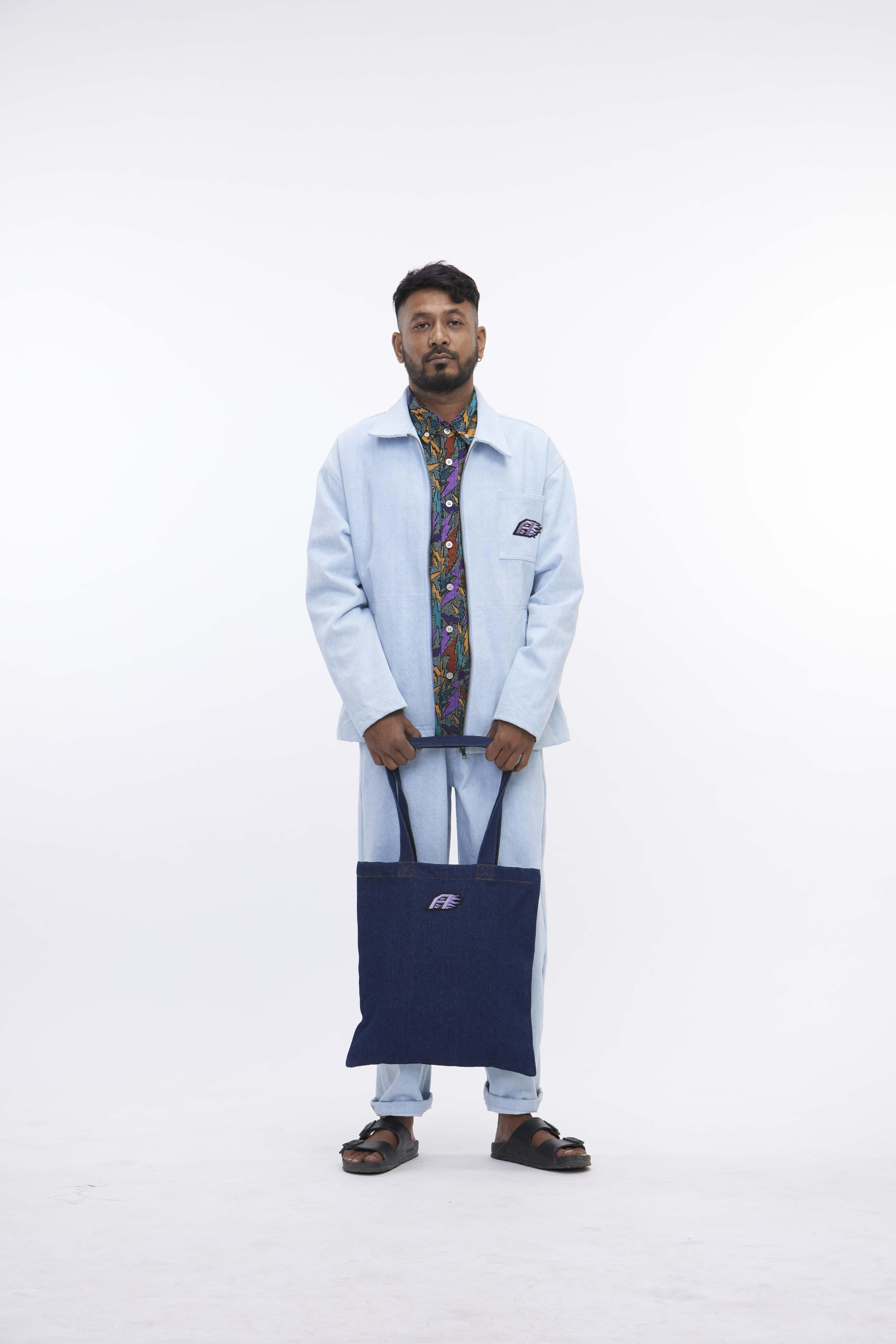 arniko-yama-tote-bag-indigo-baumwolltasche-denim image 4