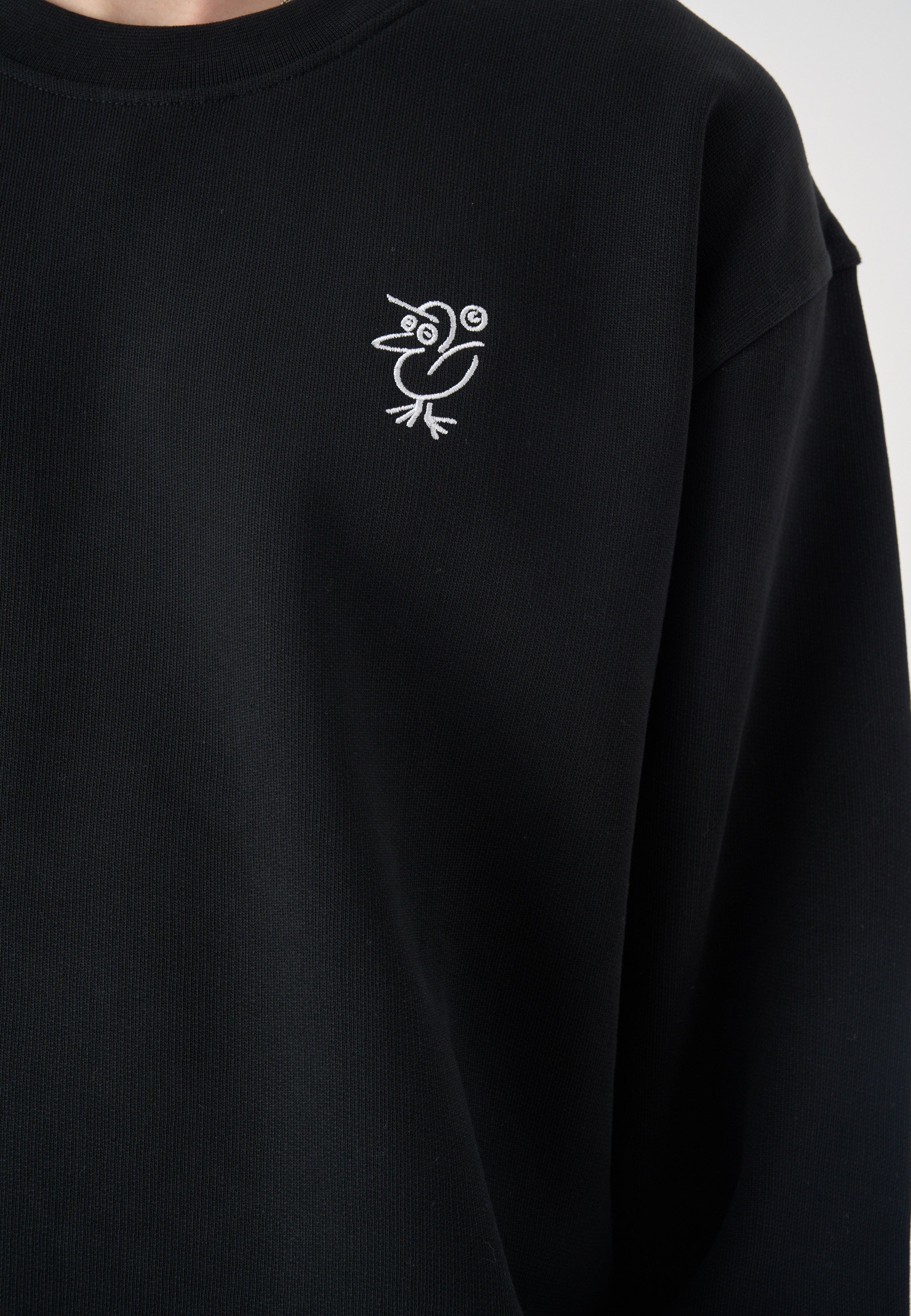 cleptomanicx-sketch-gull-crewneck-sweatshirt-bio-baumwolle-boxy image 2