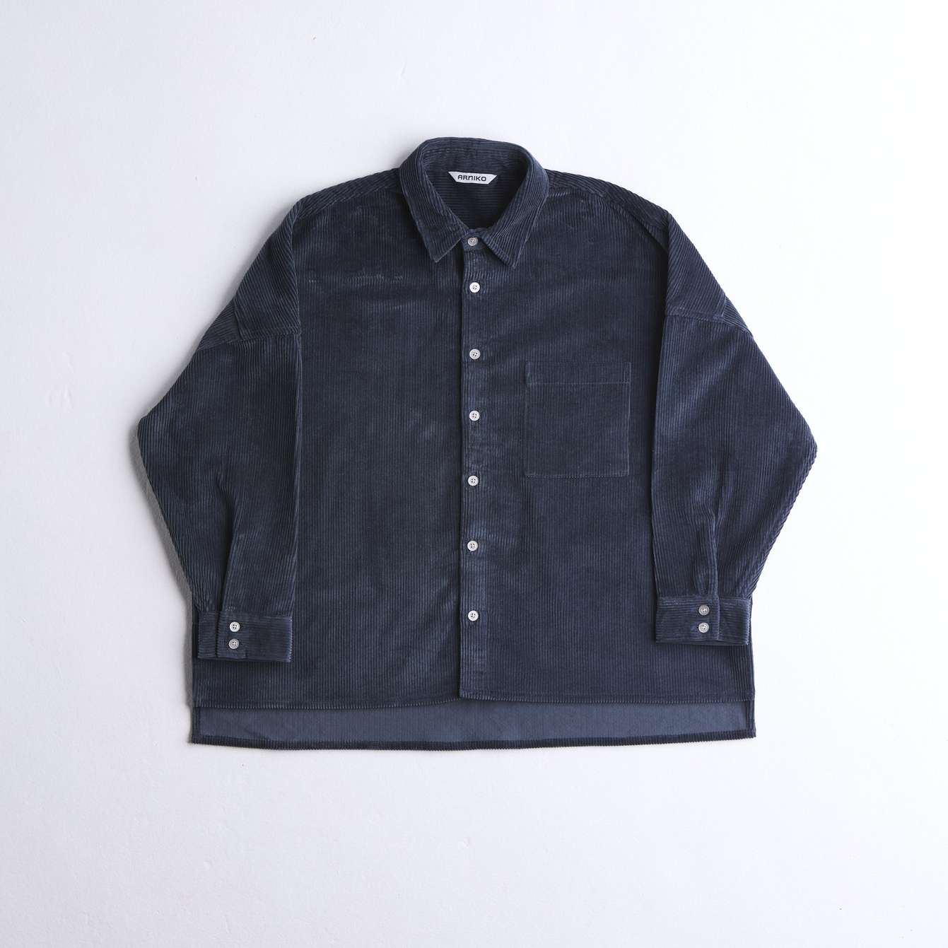 arniko-tahira-hemd-slate-cord-bio-baumwolle image 1