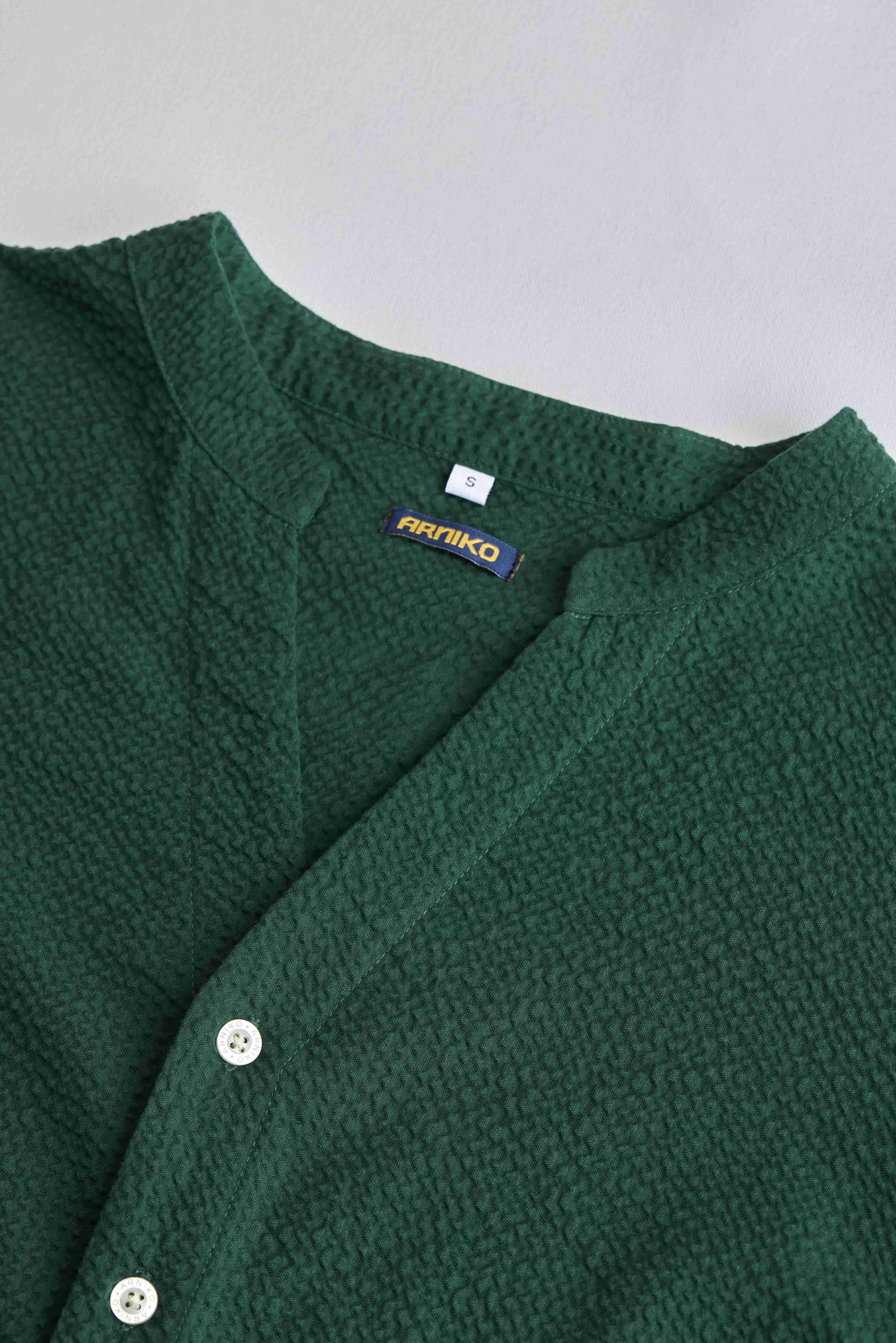 arniko-jo-green-seersucker-kleid-bio-baumwolle image 2