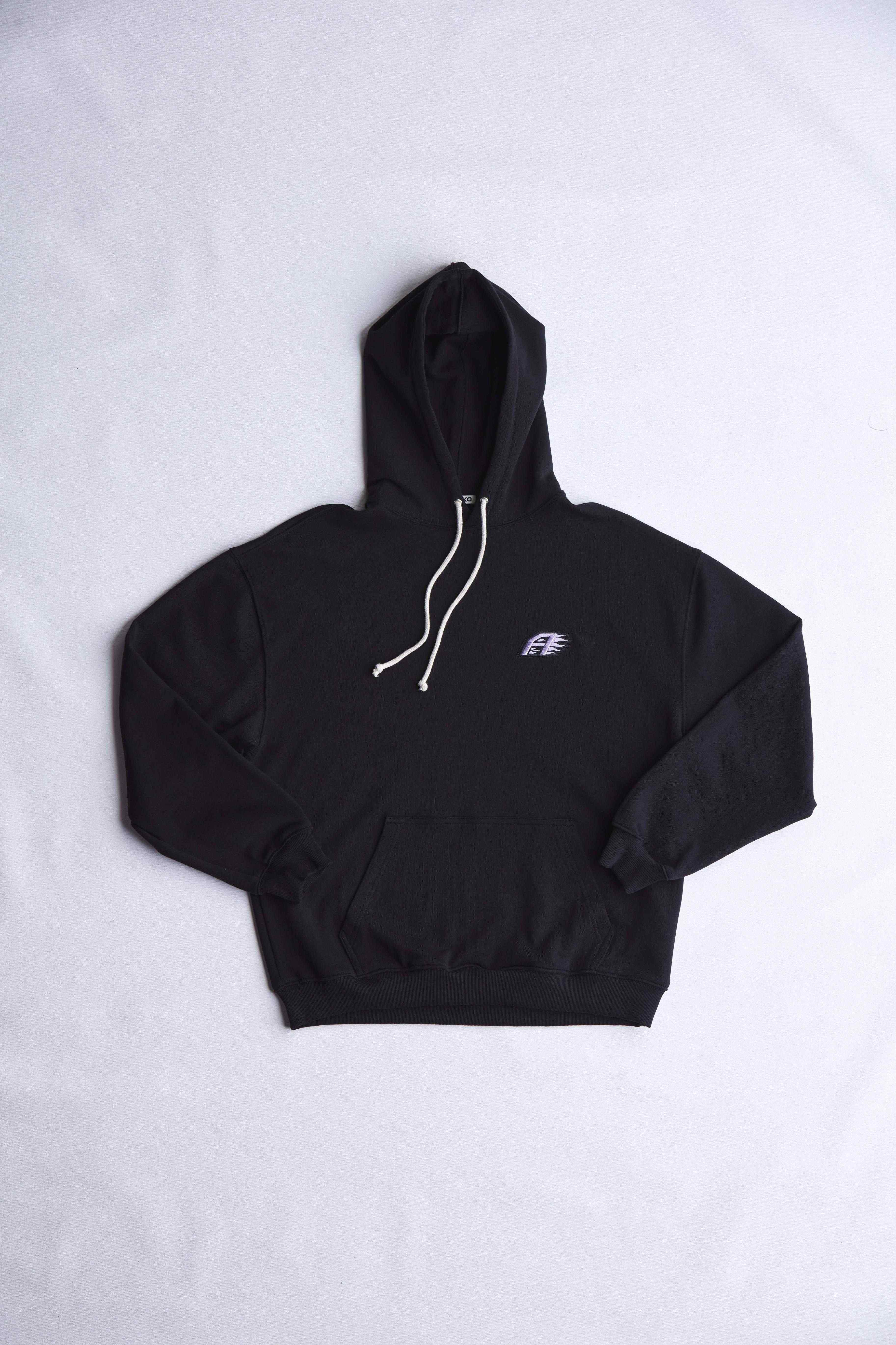 arniko-yama-black-hoodie-schwarz-bio-baumwolle image 1