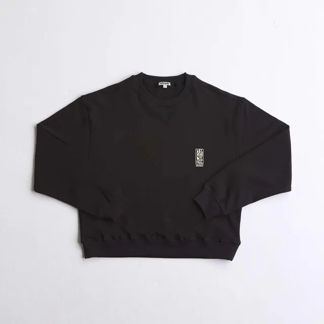 arniko-mustang-sweater-cropped-black-bio-baumwolle-damen image 1