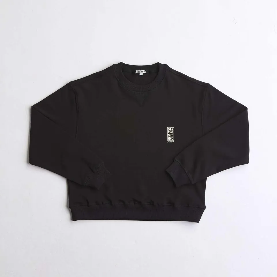 arniko-mustang-sweater-cropped-black-bio-baumwolle-damen image 1