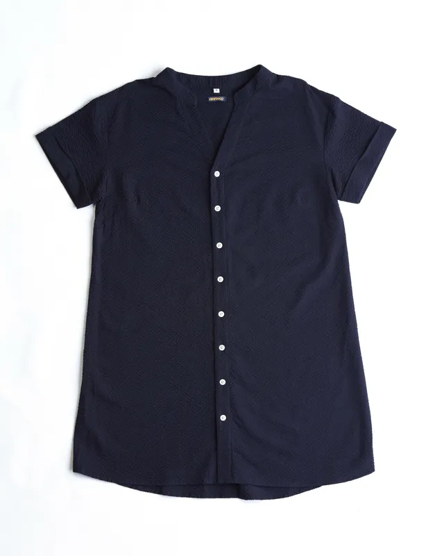 arniko-jo-kleid-navy-seersucker-bio-baumwolle image 1