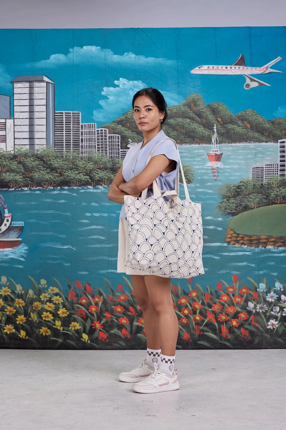 arniko-limestone-off-white-beach-bag-strandtasche image 1