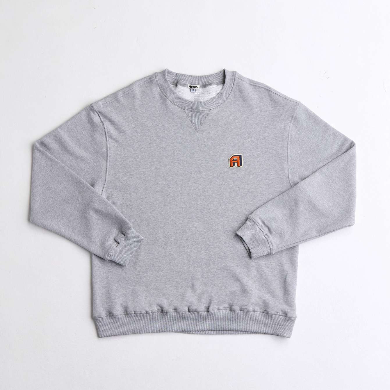 arniko-trikon-pullover-grey-melange-bio-baumwolle image 1