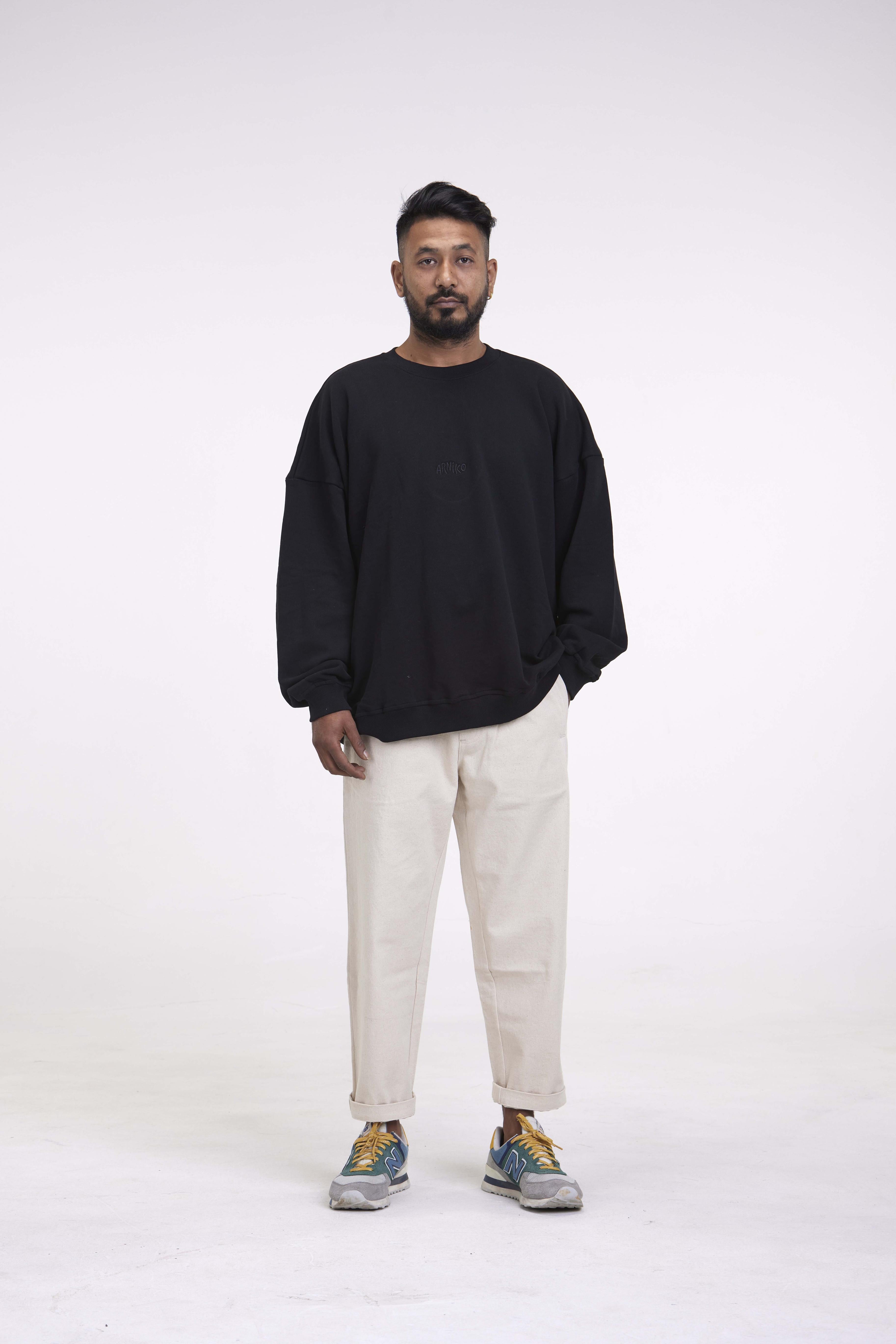 arniko-moha-sweater-black-oversize-pullover-bio image 2