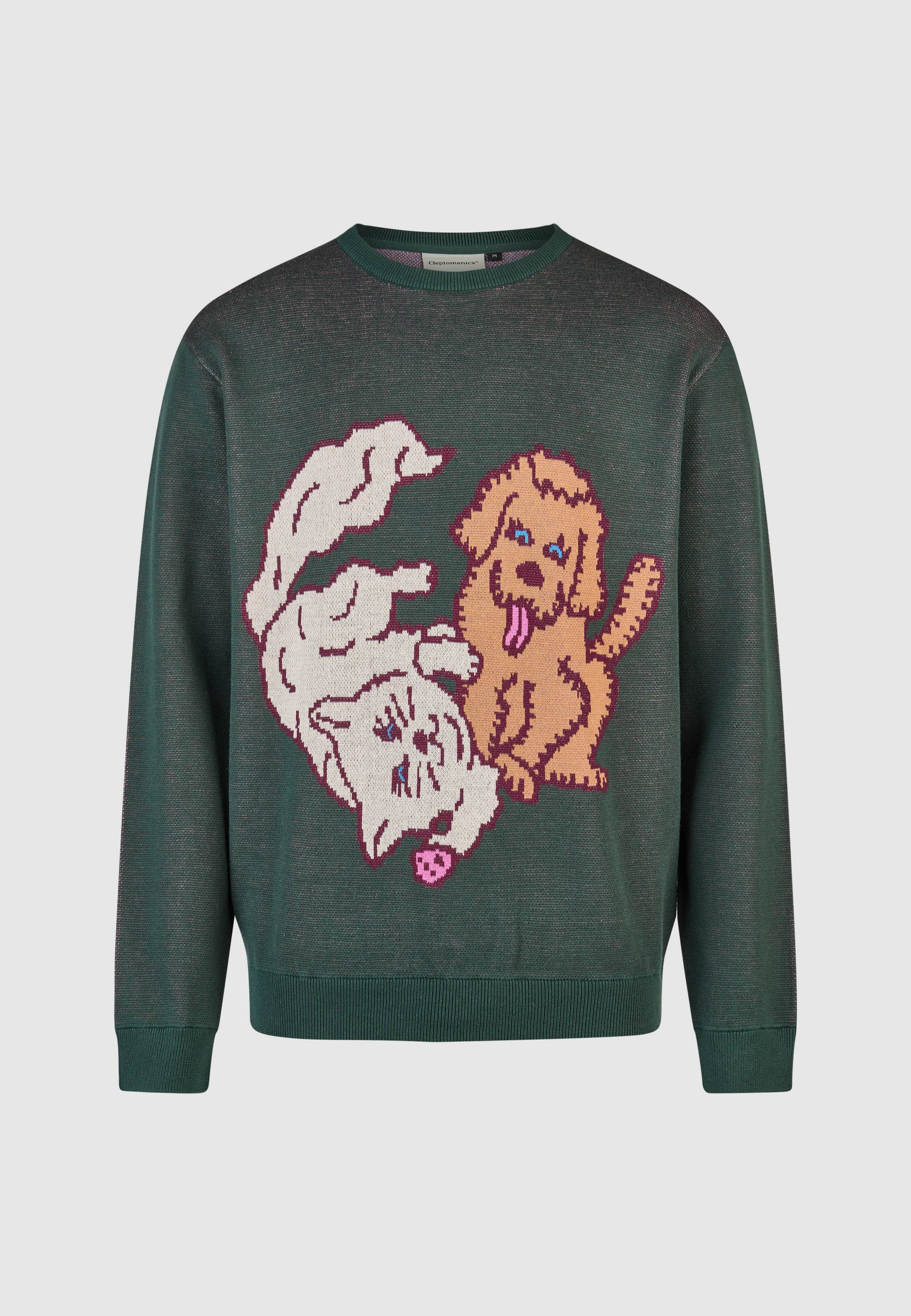 cleptomanicx-crewneck-cat-dog-pullover-bio image 1
