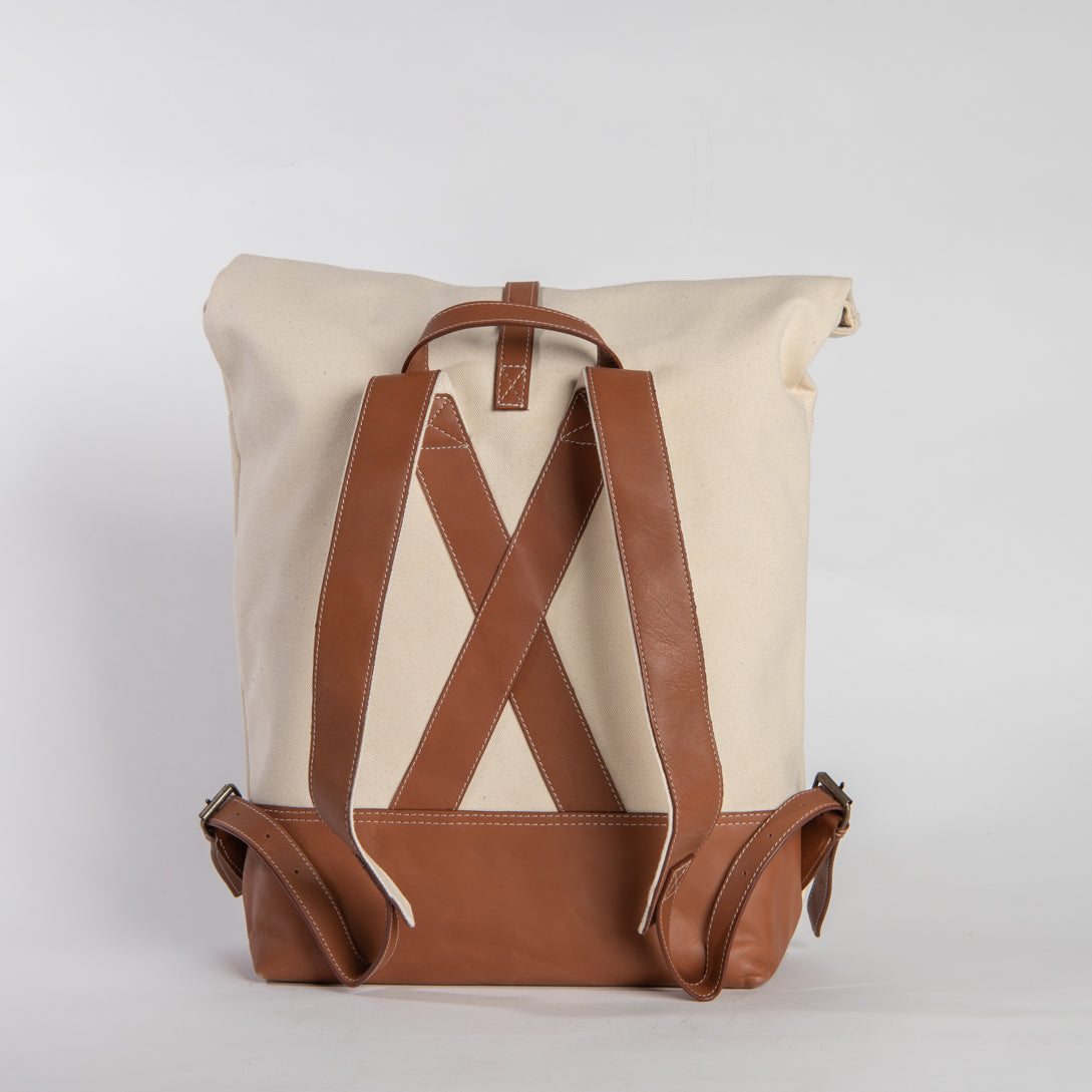 arniko-bags-roll-up-off-white-rucksack-canvas-16-22l-laptop image 2