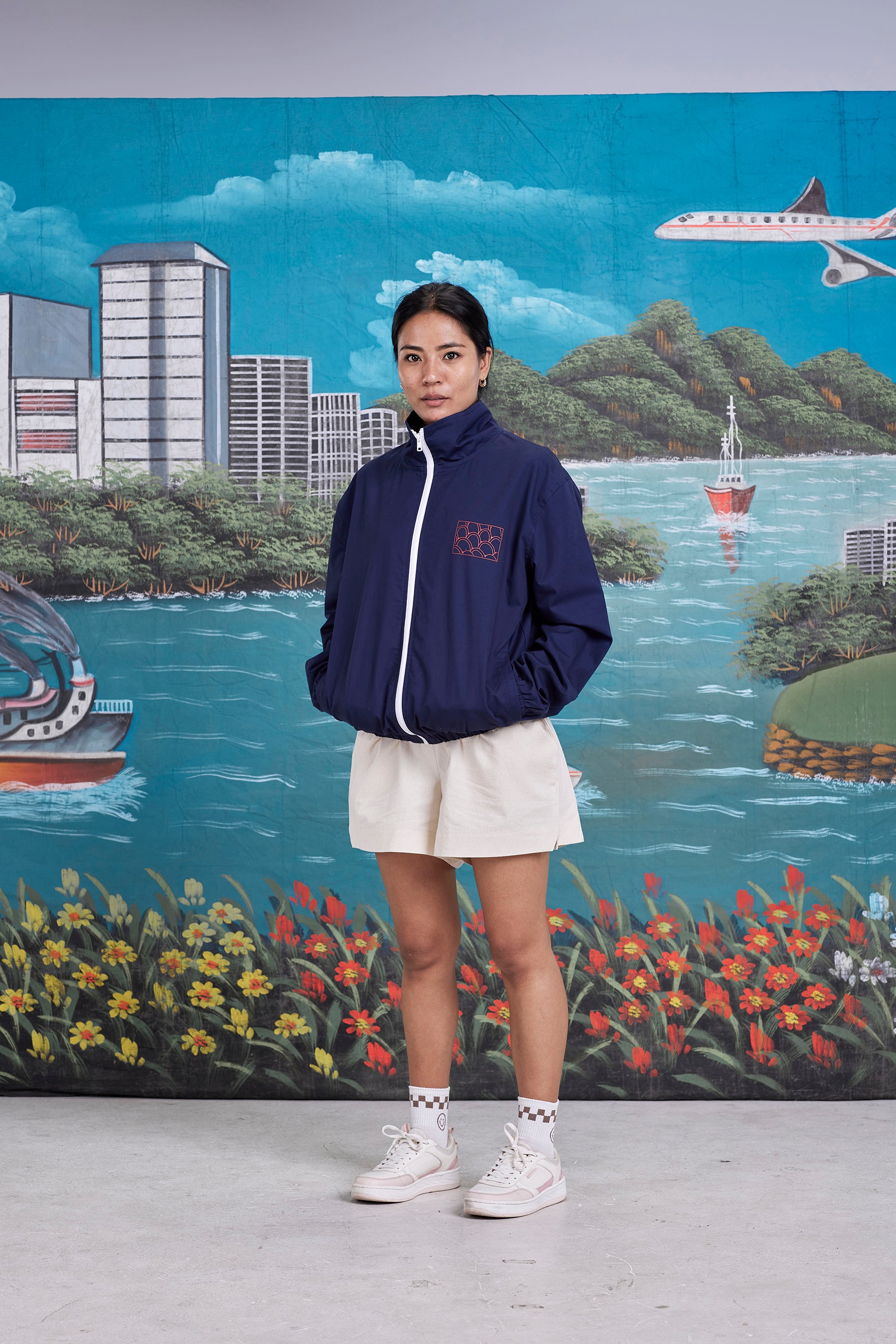 arniko-summit-jacke-limestone-navy-bio-baumwolle image 5