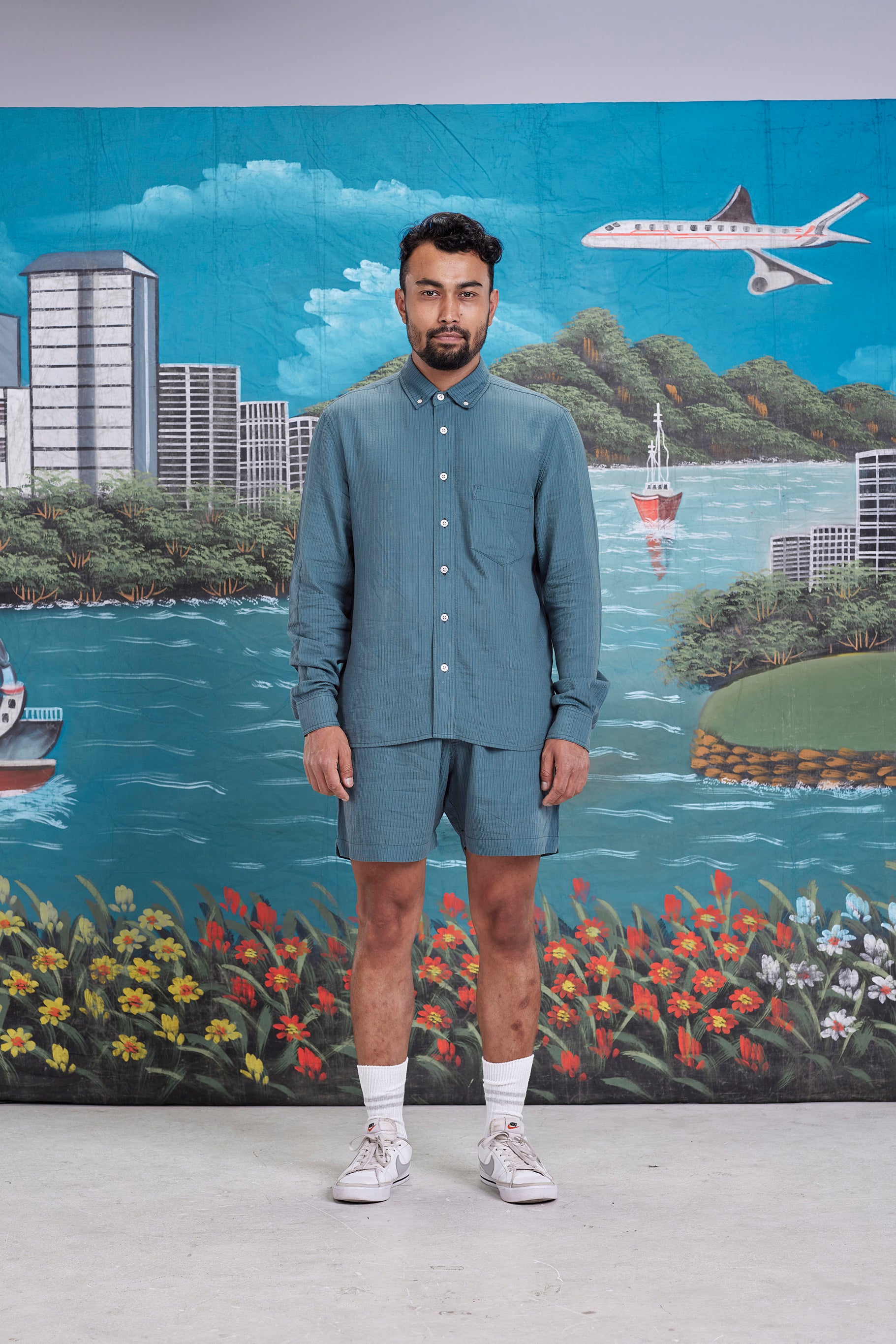 arniko-durga-hemd-banana-teal-herren-button-down image 4