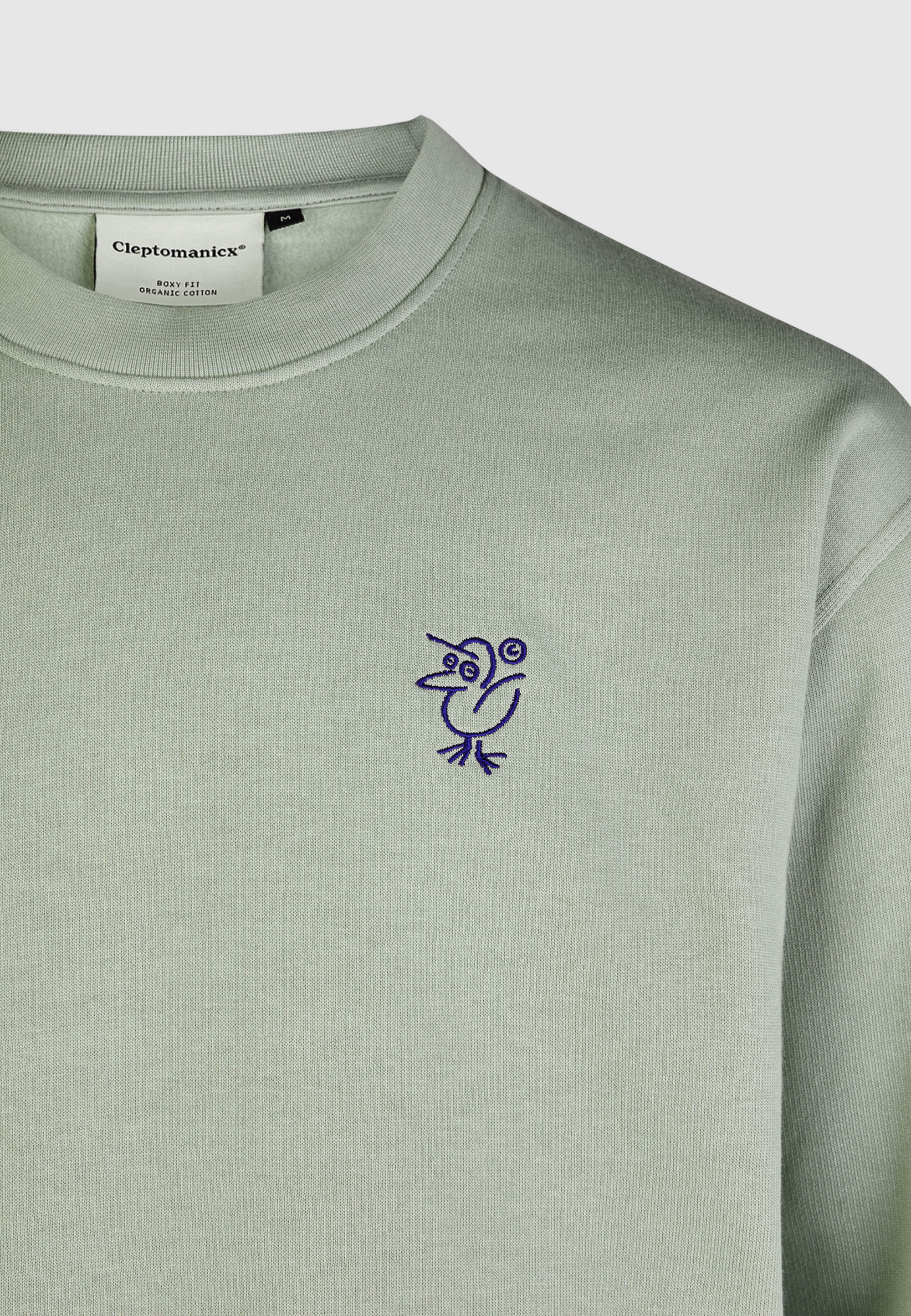 cleptomanicx-sketch-gull-crewneck-sweatshirt-boxy-fit-bio-baumwolle image 3