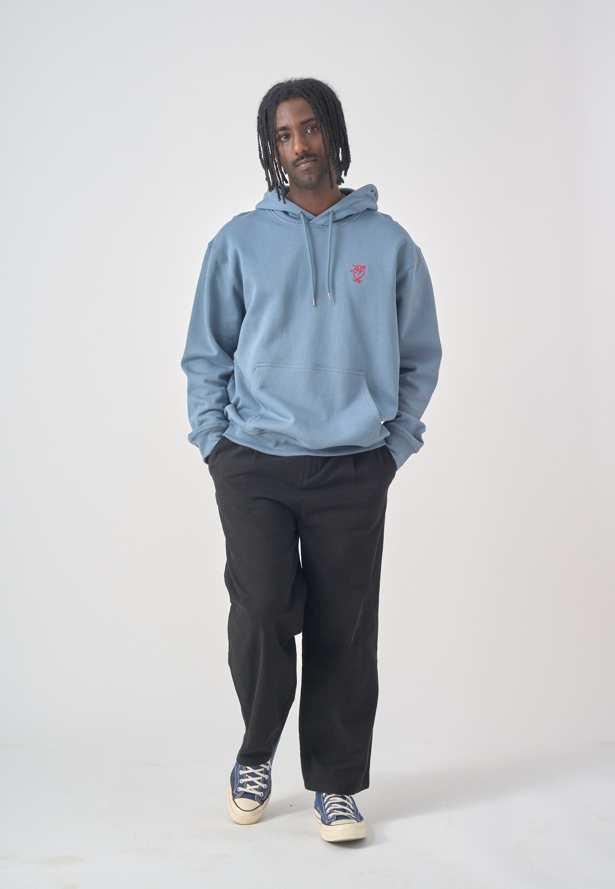cleptomanicx-sketch-gull-boxy-hooded-hoodie-bio-baumwolle image 2