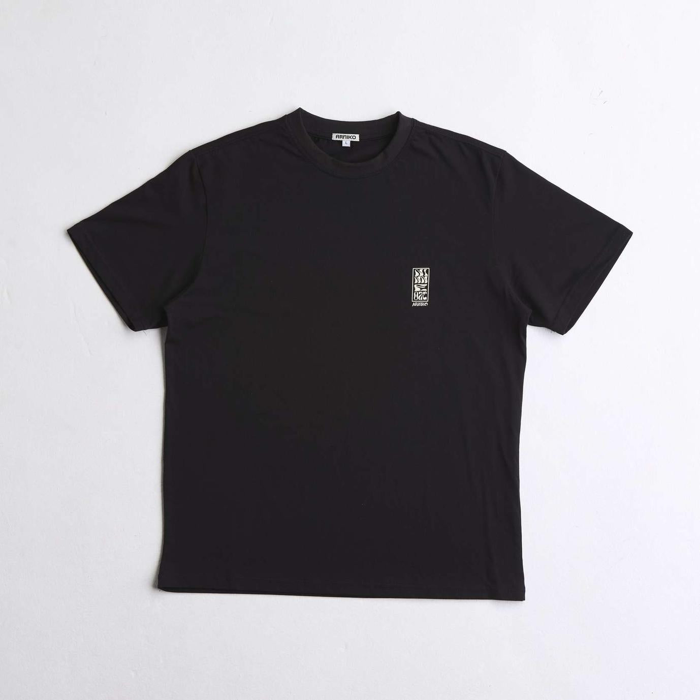 arniko-leopard-t-shirt-schwarz-bio-baumwolle-print image 1