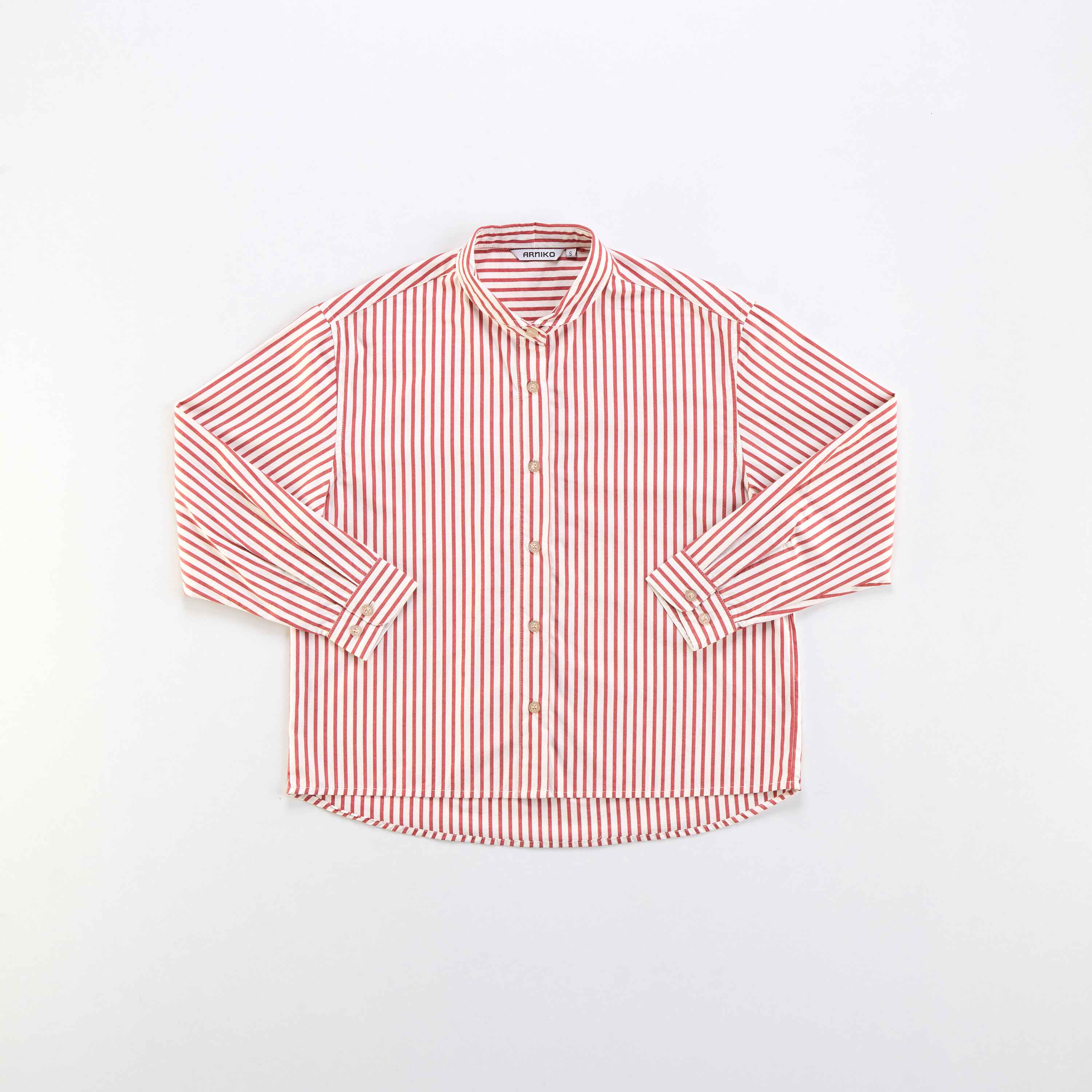 arniko-joesy-shirt-damen-rot-wei-streifen-popeline-hemd image 1